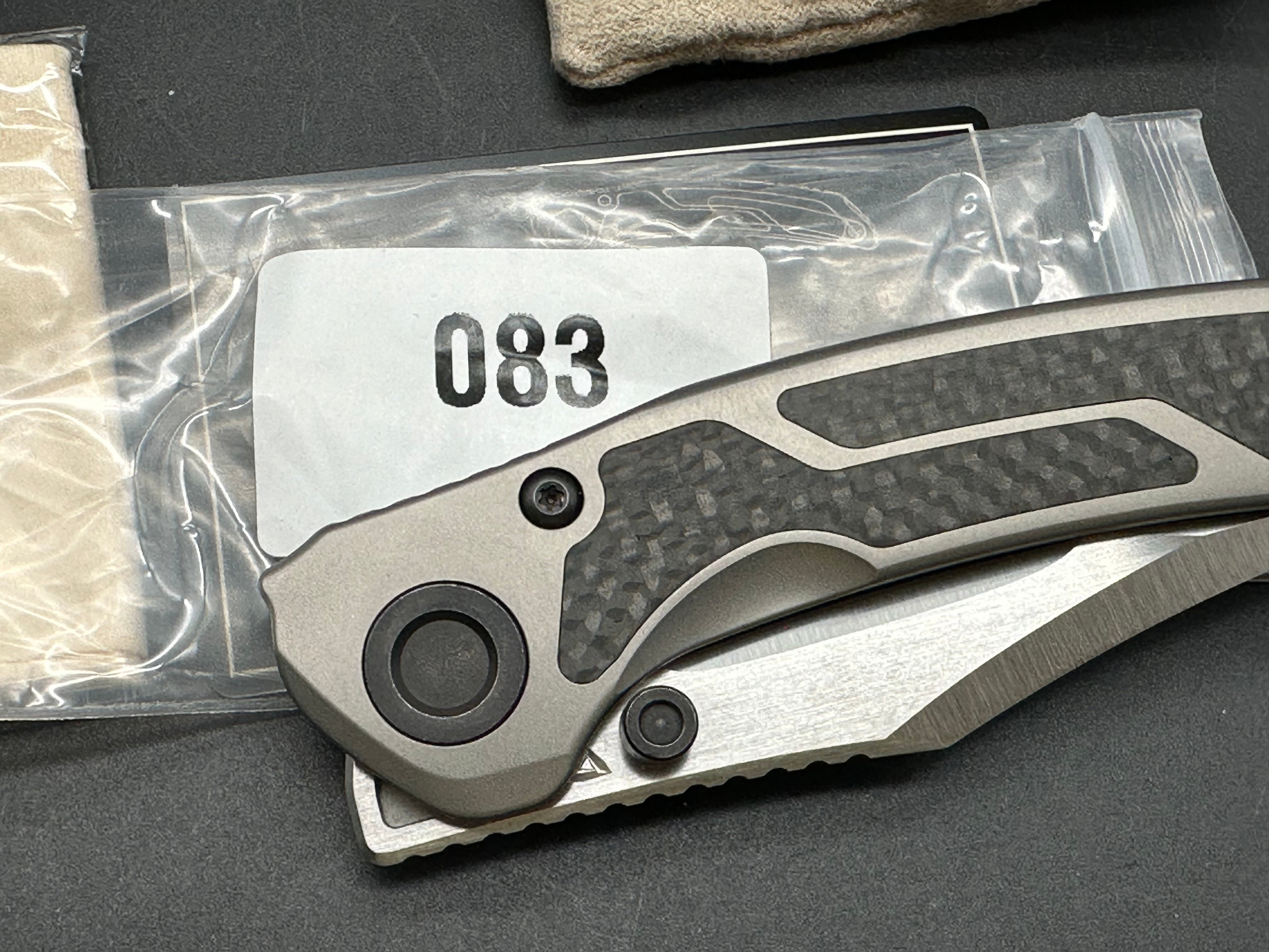 Tuya Knife Alamo Frame Lock Knife Titanium/Carbon Fiber (3.6" Satin)