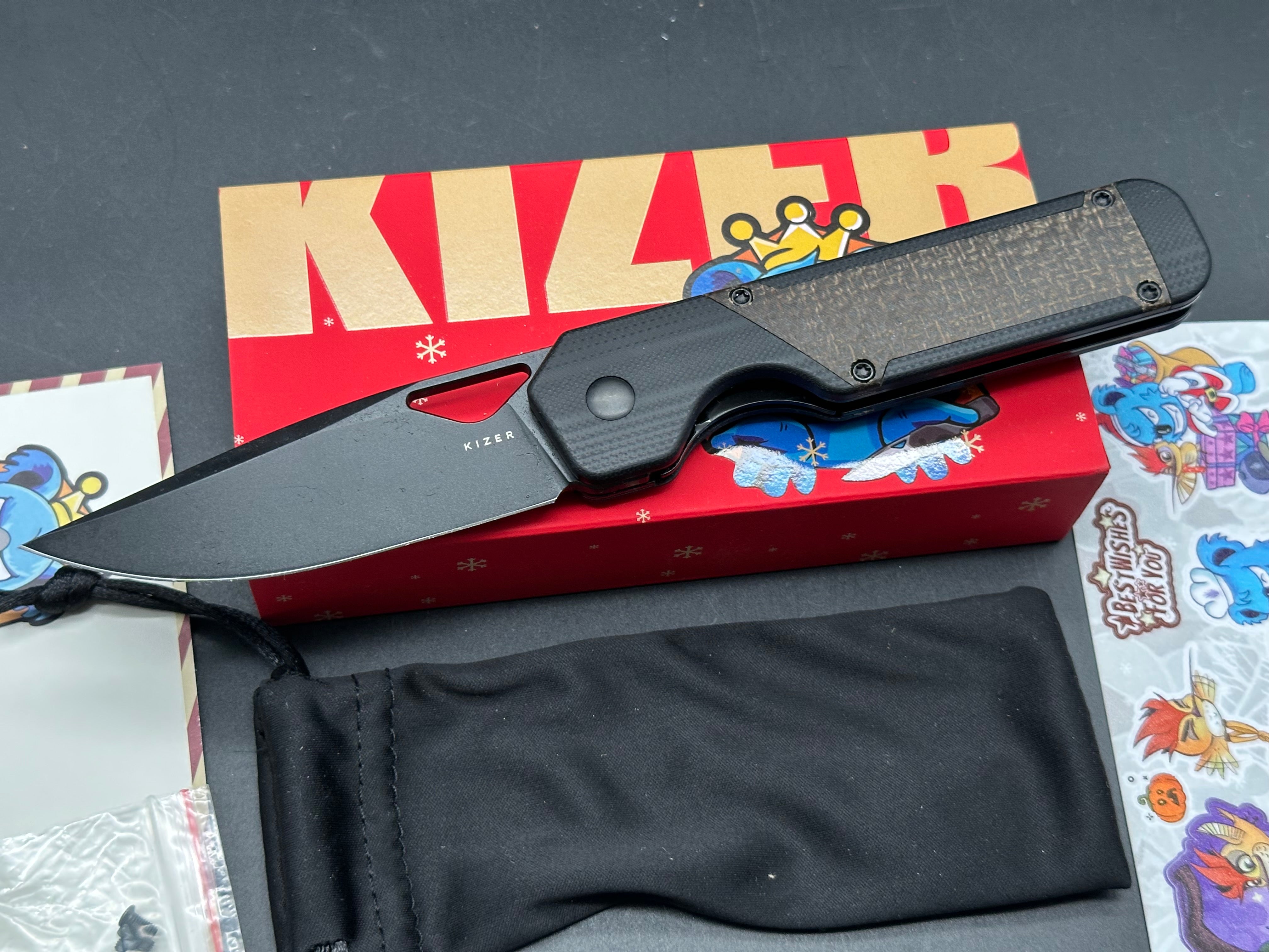 KIZER MILITAW 3.36" NITRO V G-IO/MICARTA