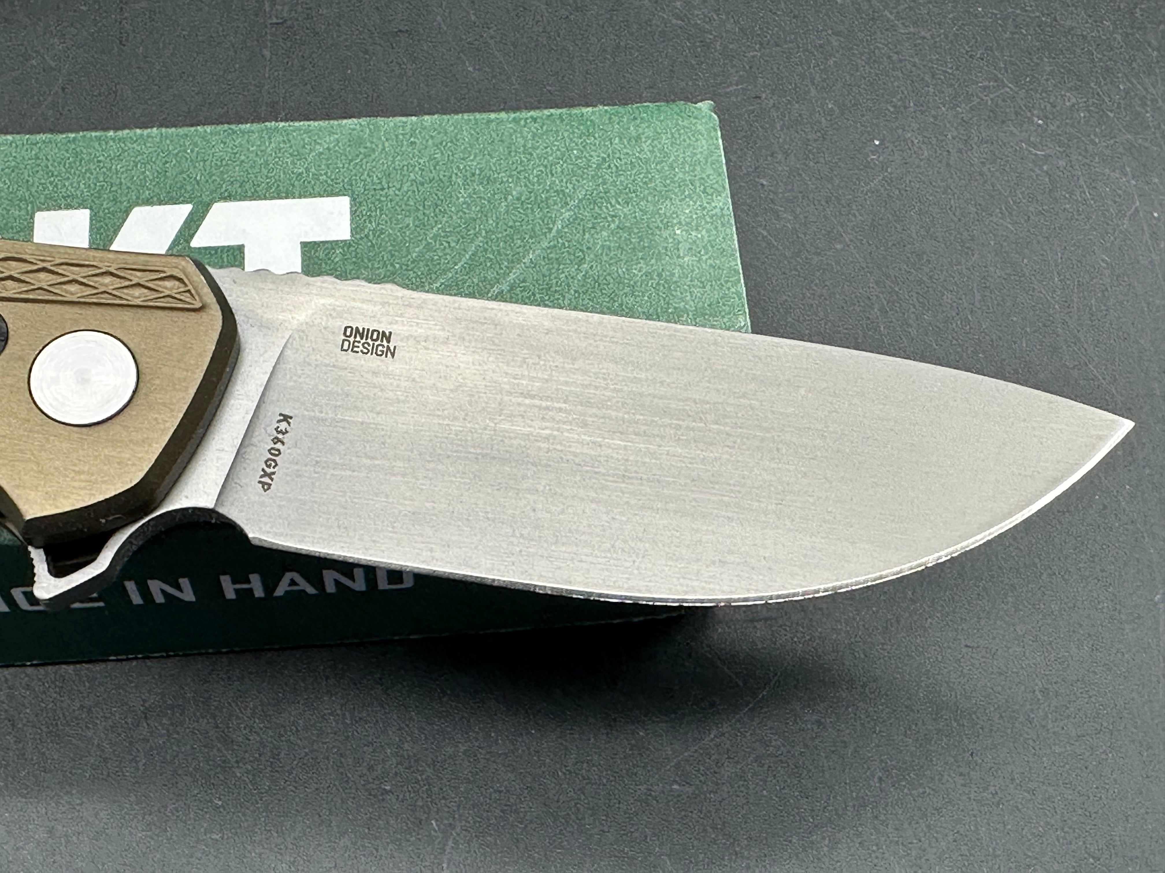 CRKT Ken Onion Jake Liner Lock Knife Bronze Aluminum (3.32" Bead Blast)