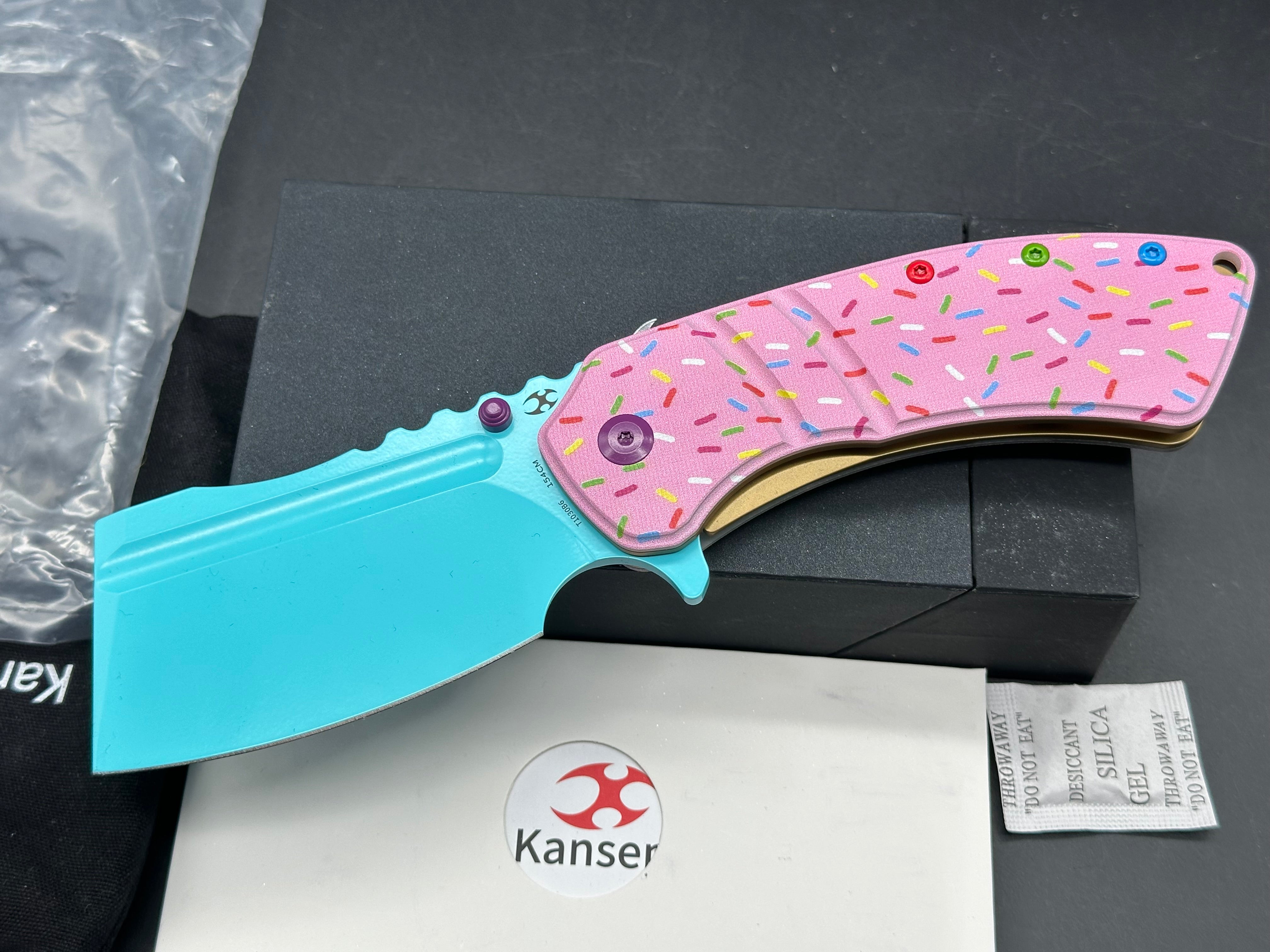 Kansept Knives XL Korvid Liner Lock Knife Dessert Warrior® (3.5" Blue)