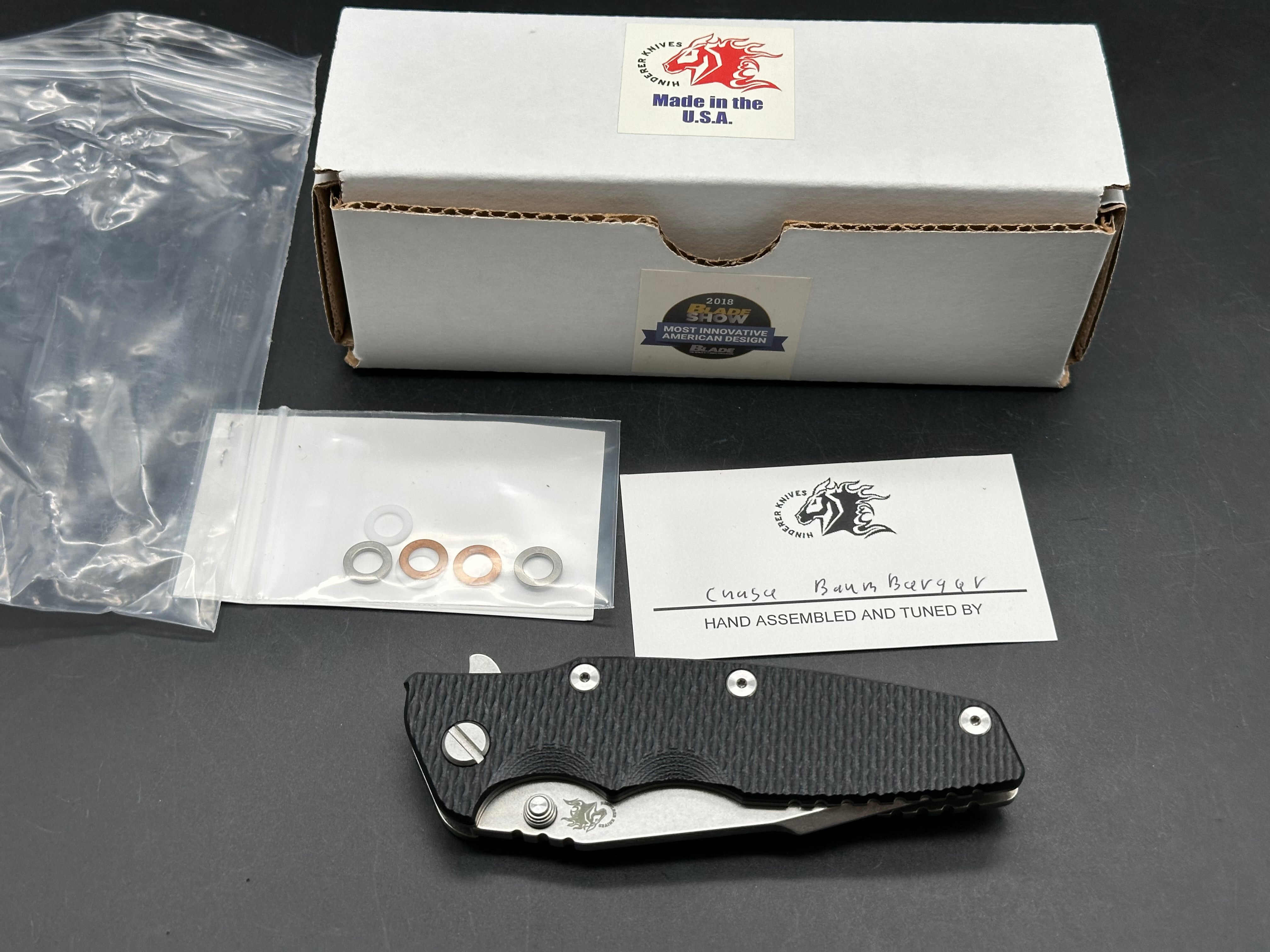 Hinderer Eklipse black G10/titanium S45VN Harpoon Tanto Tri-way pivot