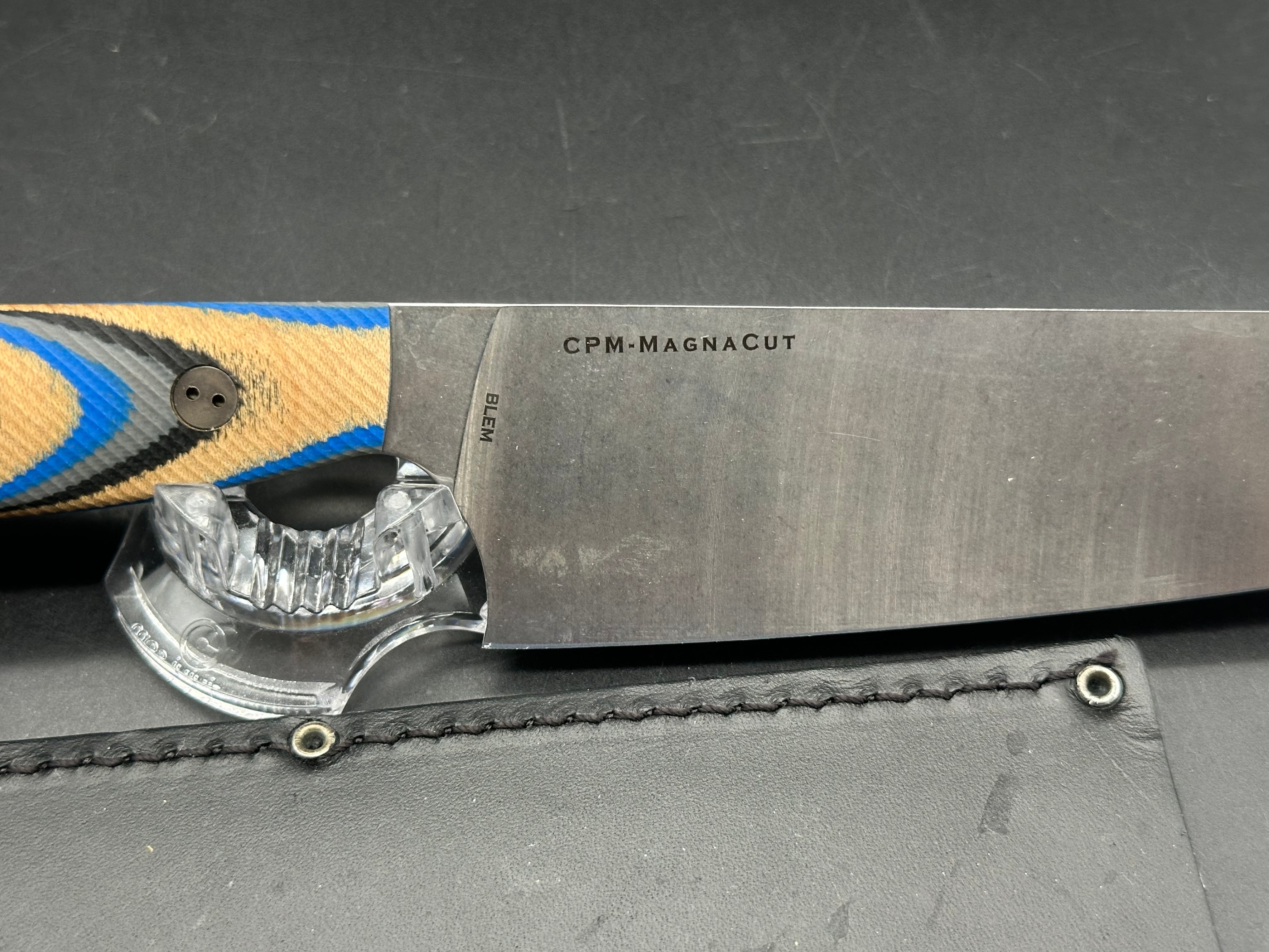 Bradford Knives Culinary Kitchen Utility Knife MagnaCut Stonewash Blue G-Wood