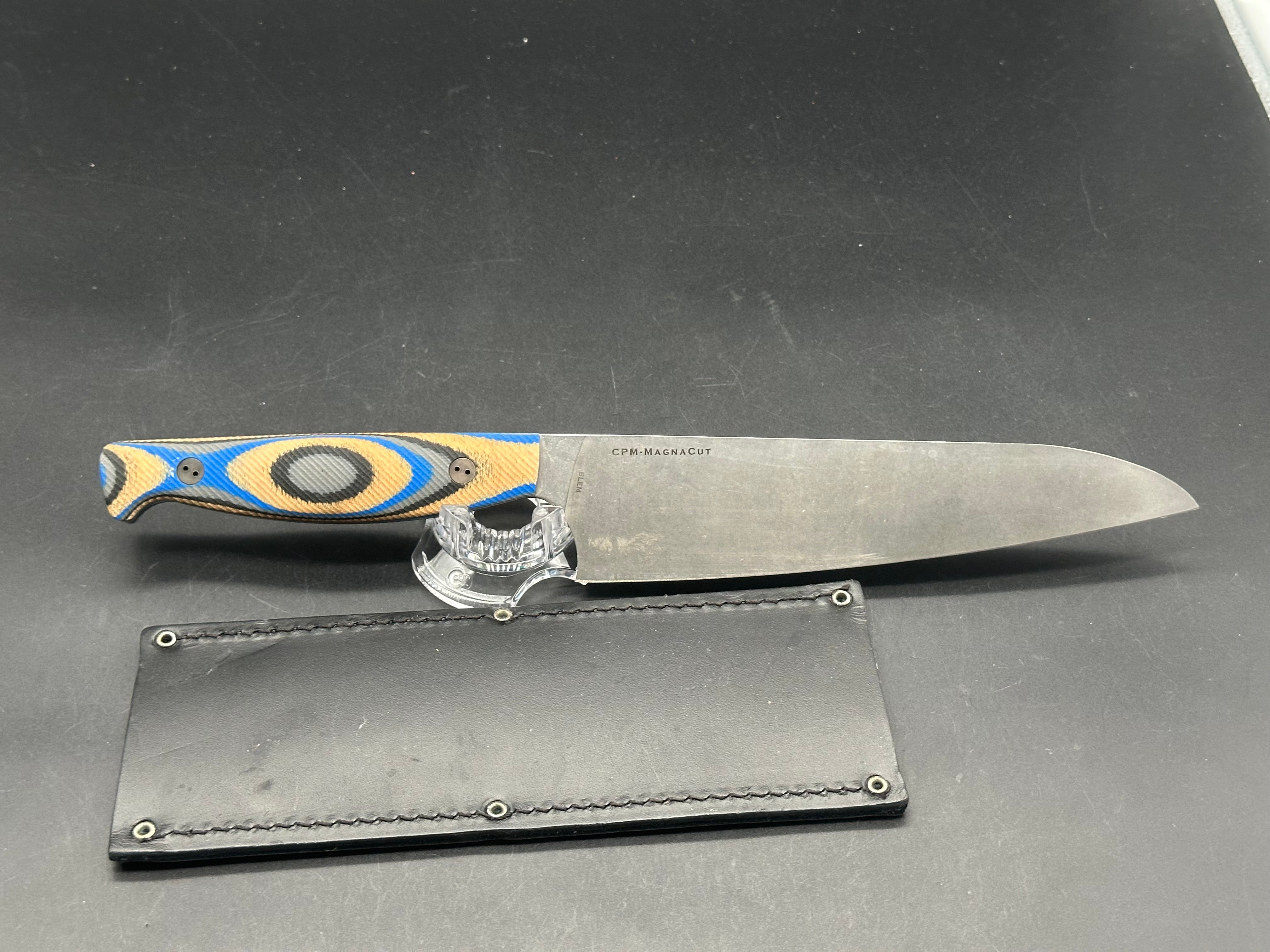 Bradford Knives Culinary Kitchen Utility Knife MagnaCut Stonewash Blue G-Wood