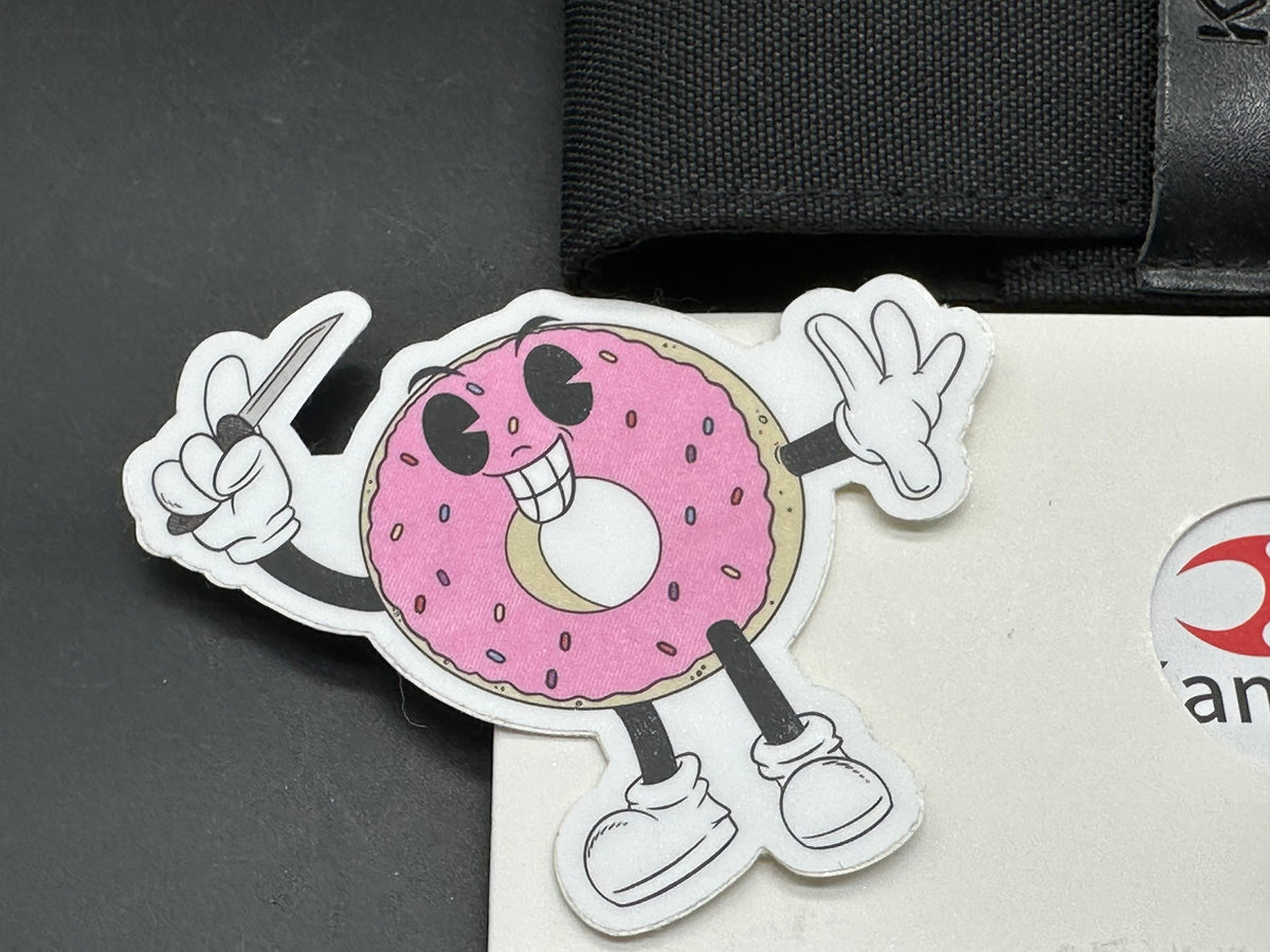 Kansept Knives Dessert Warrior® Mini Korvid Knife Pink Donut (1.5" Blue)