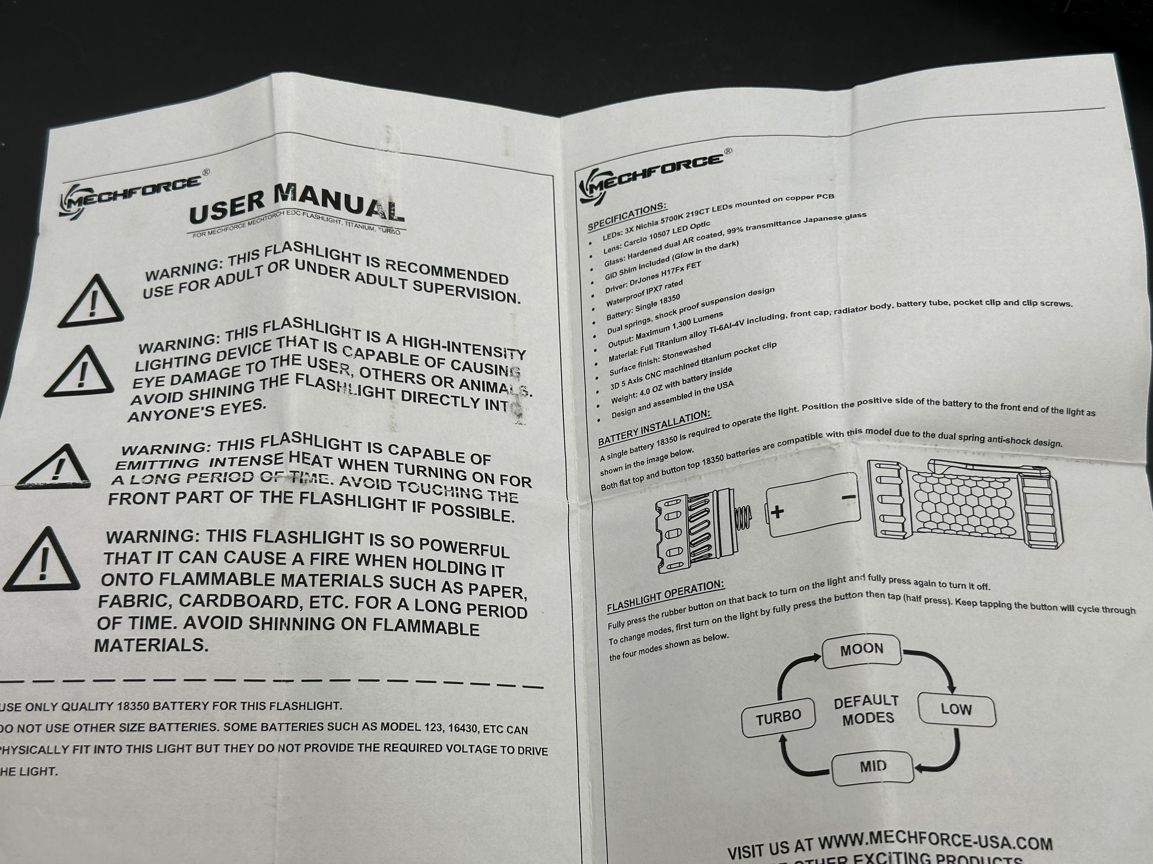 Mechforce Mechtorch Gen 2 Turbo Raw Titanium  H17F Driver