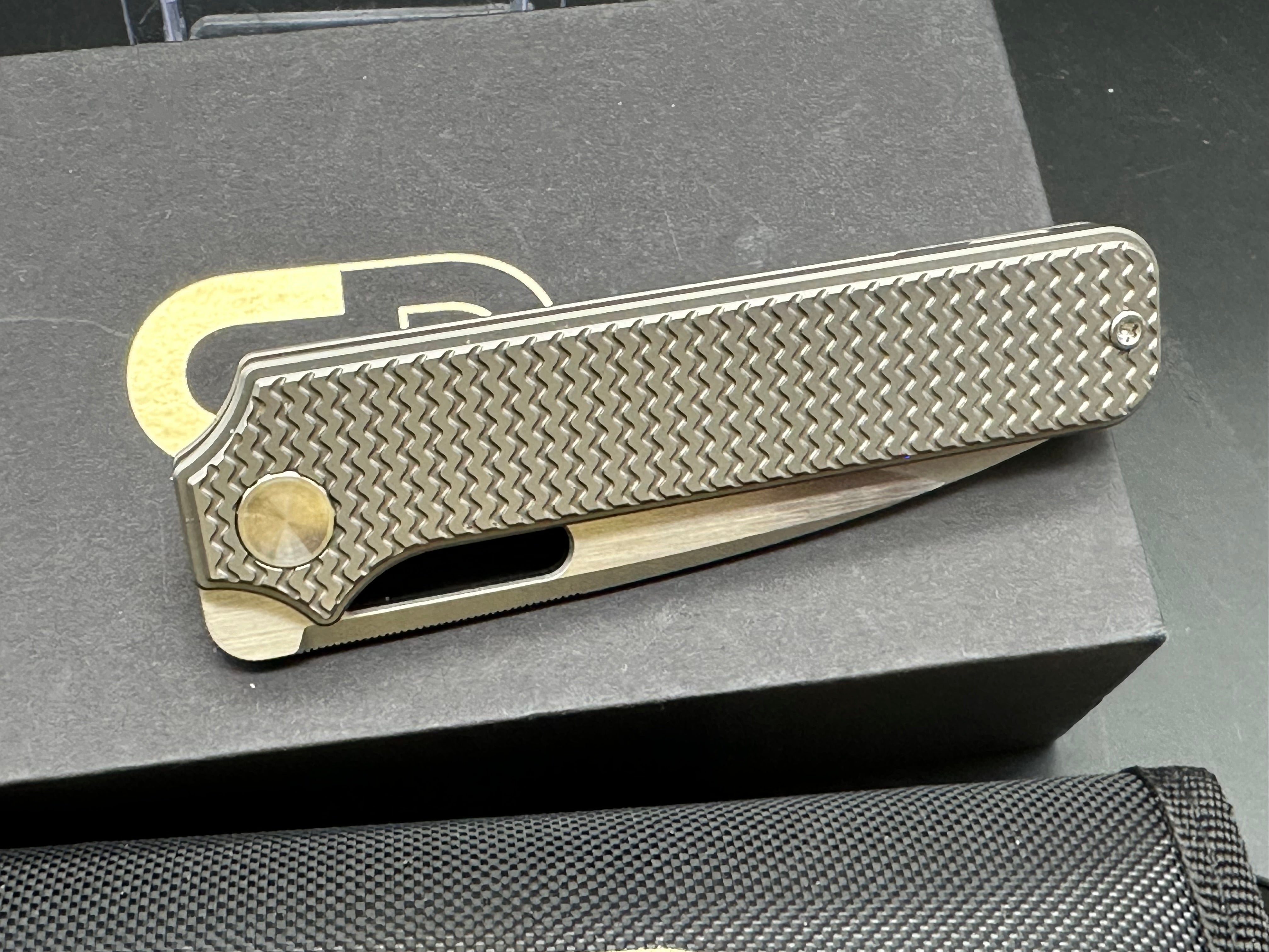 Golden Designworks Standard Blue Dimpled Ti Scale