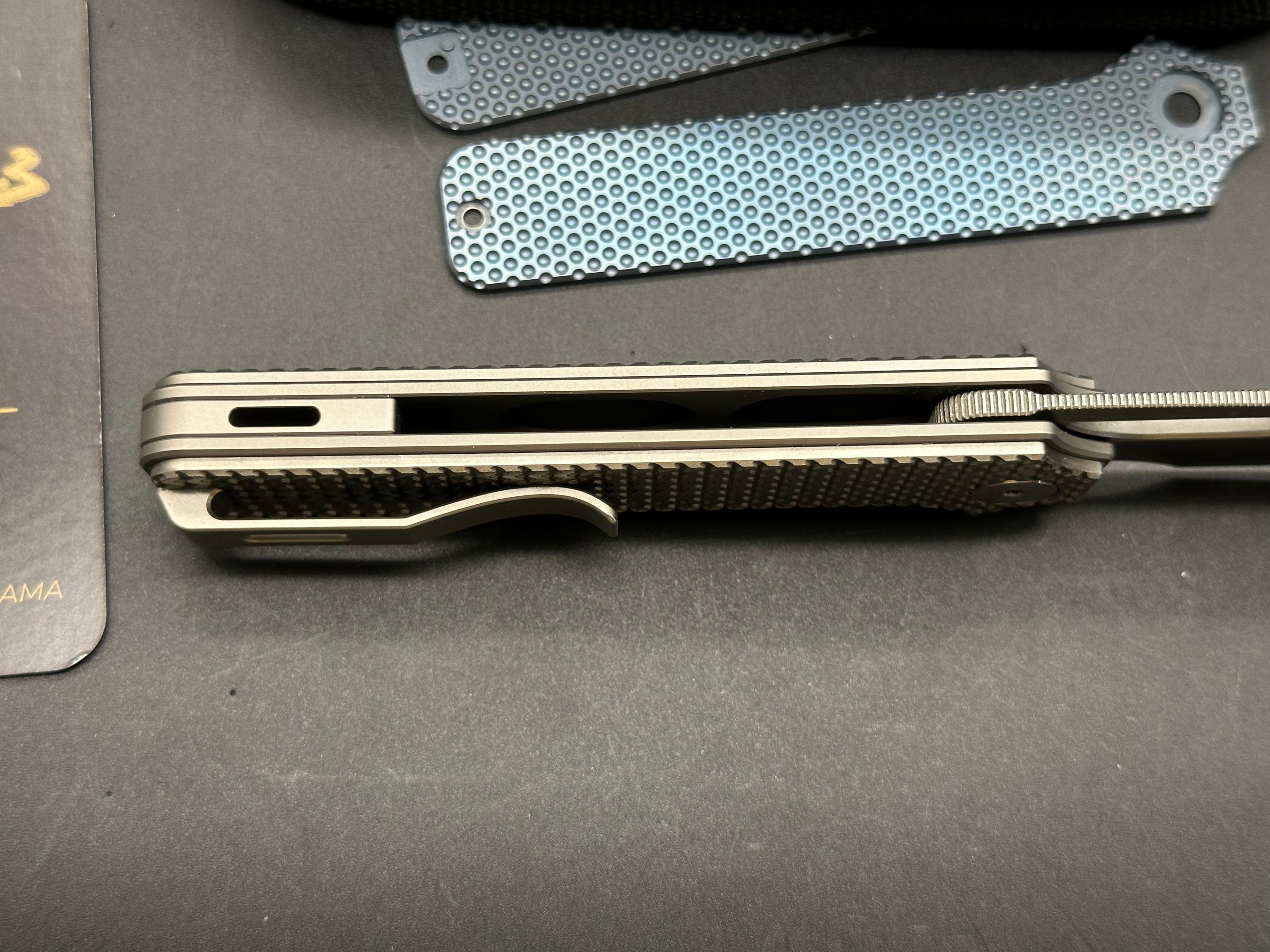 Golden Designworks Standard Blue Dimpled Ti Scale