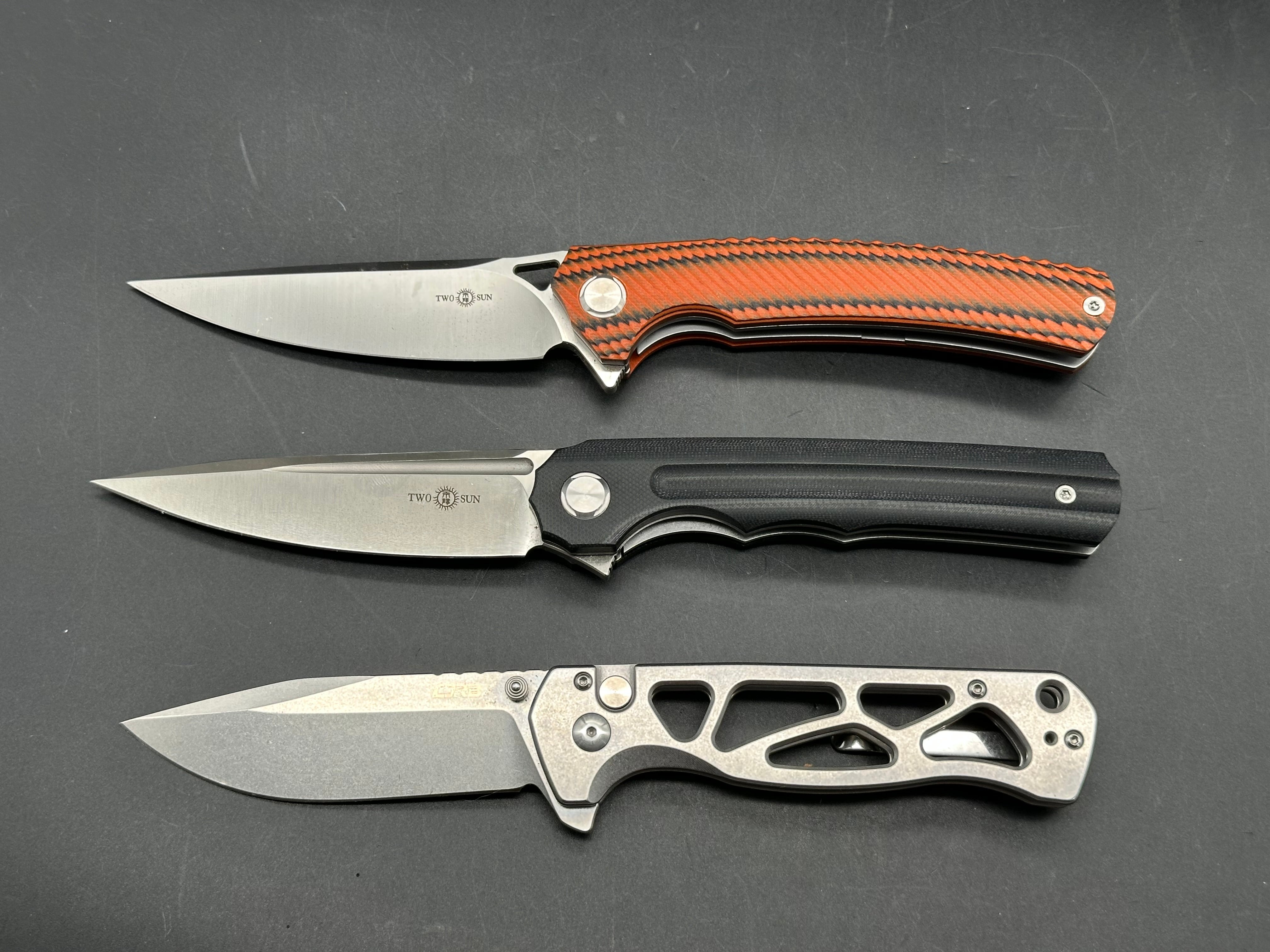 Bundle of 3 knives / CJRB Chord / TwoSun TS89 / TwoSun TS81