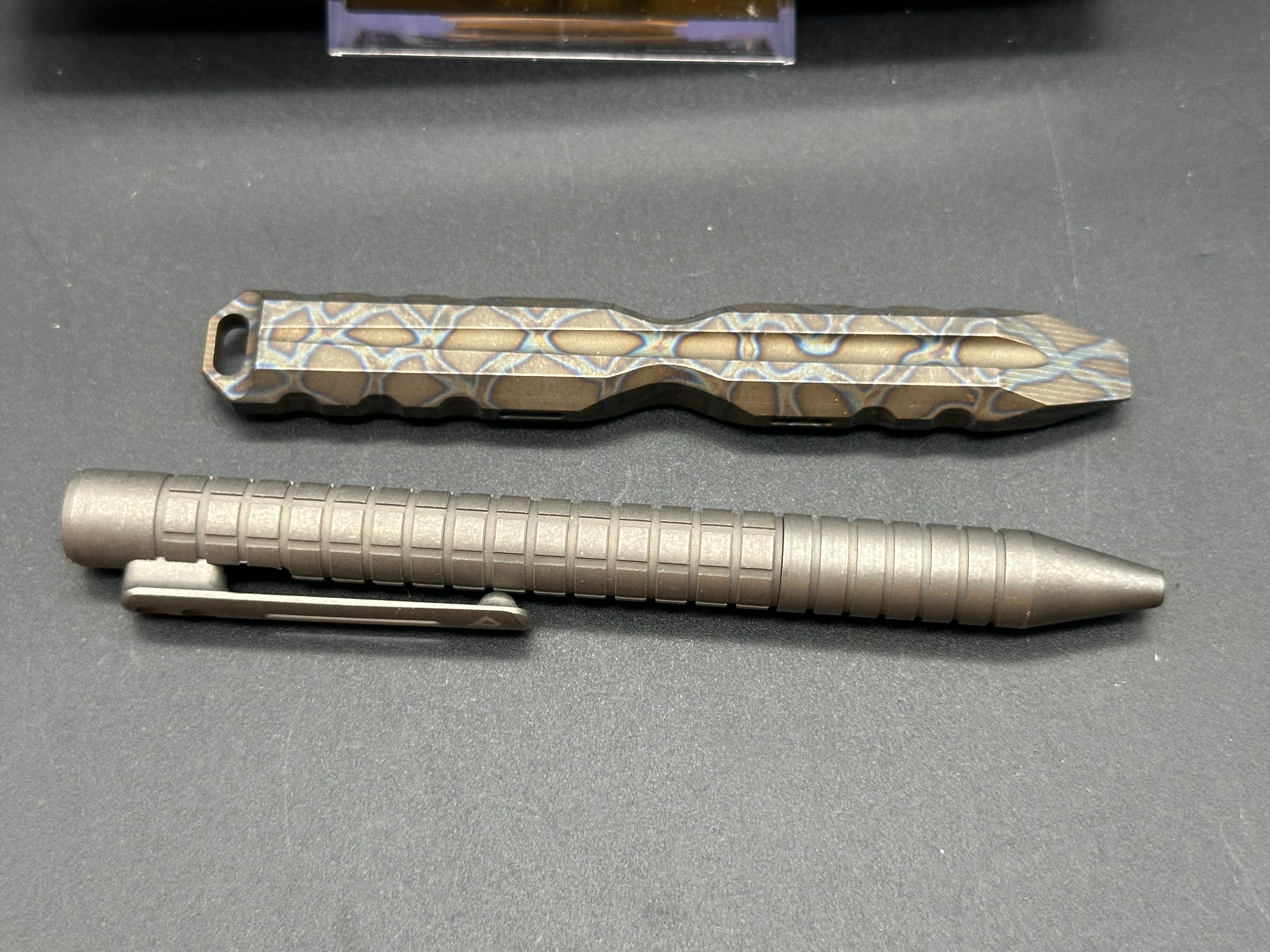 Twosun titanium set Edc pry tool Edc-01-fire and pen pen-30 stonewash