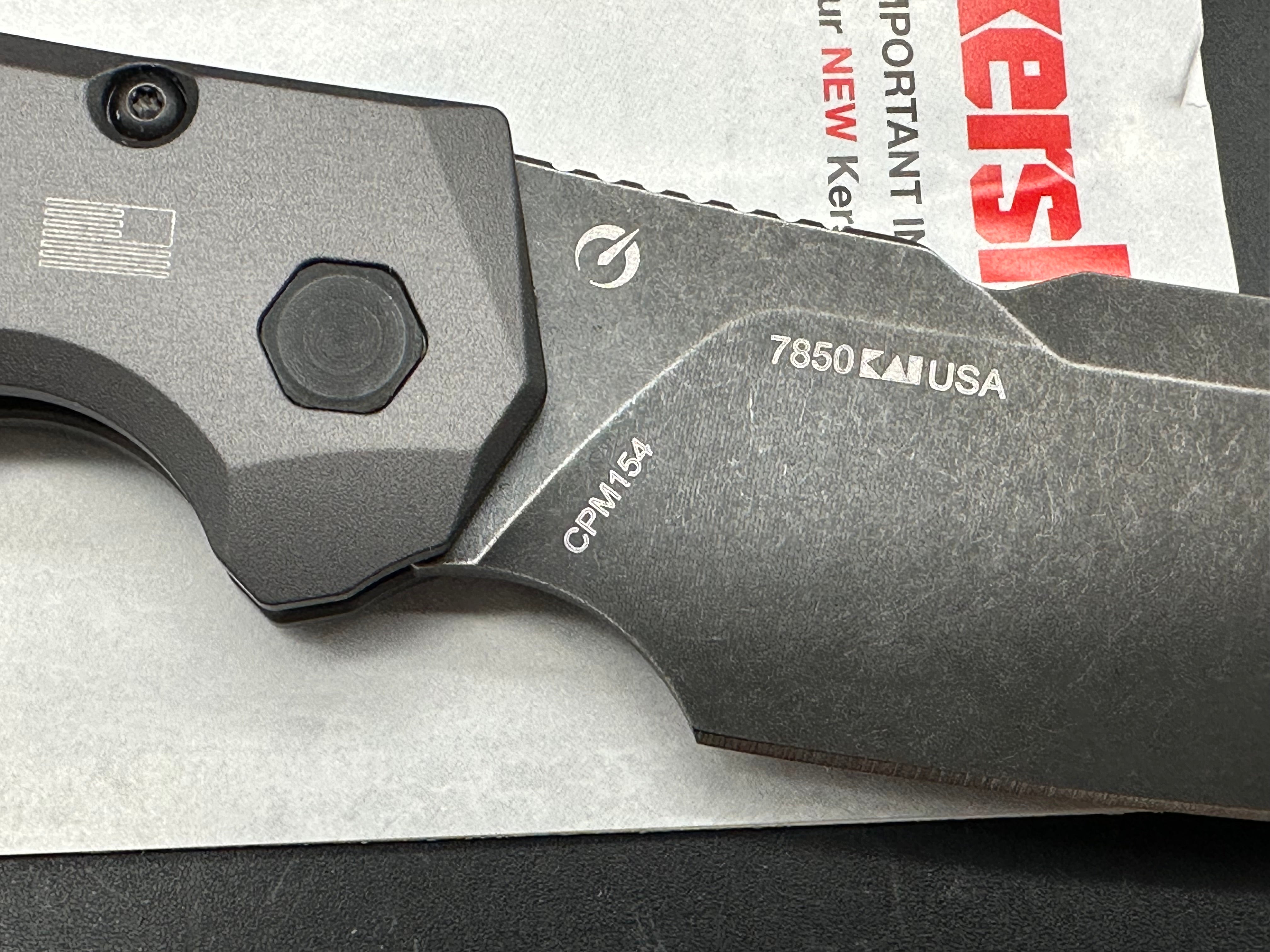 Kershaw Launch 14 Auto Black stonewash CPM154 Grey Aluminum/ Carbon Fiber