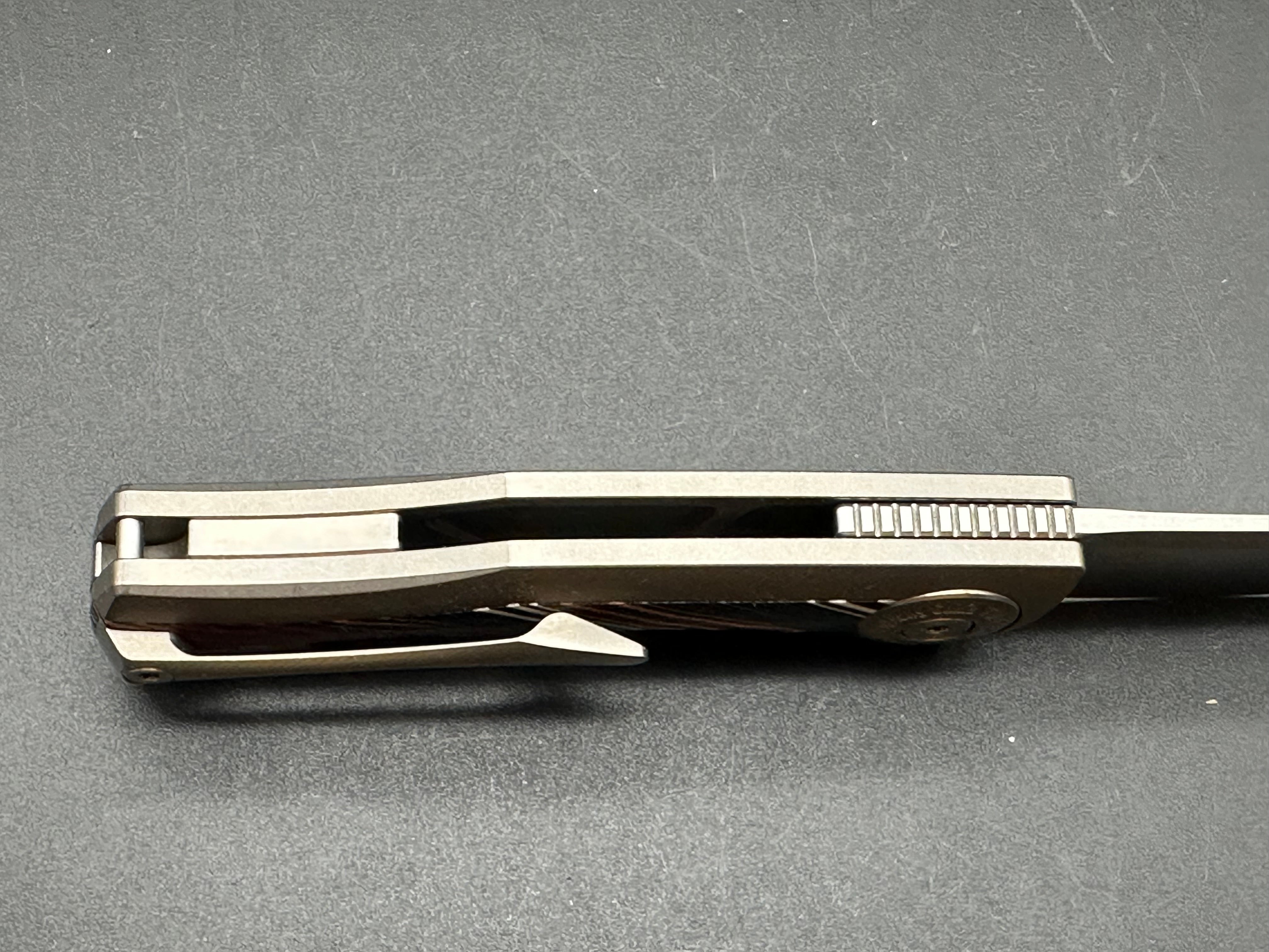 TWOSUN FOLDING KNIFE TITANIUM/G10 HANDLE 14C28N PLAIN EDGE TS385-G10