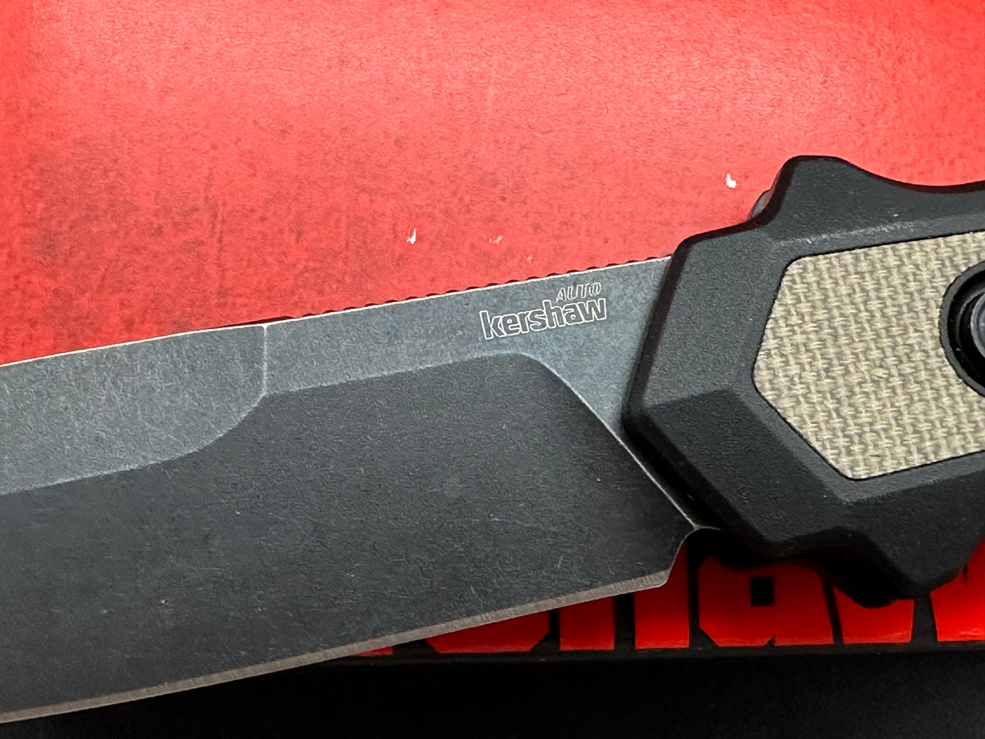 Kershaw Launch 15 Auto Black Stonewash Magnacut Black Aluminum / Micarta