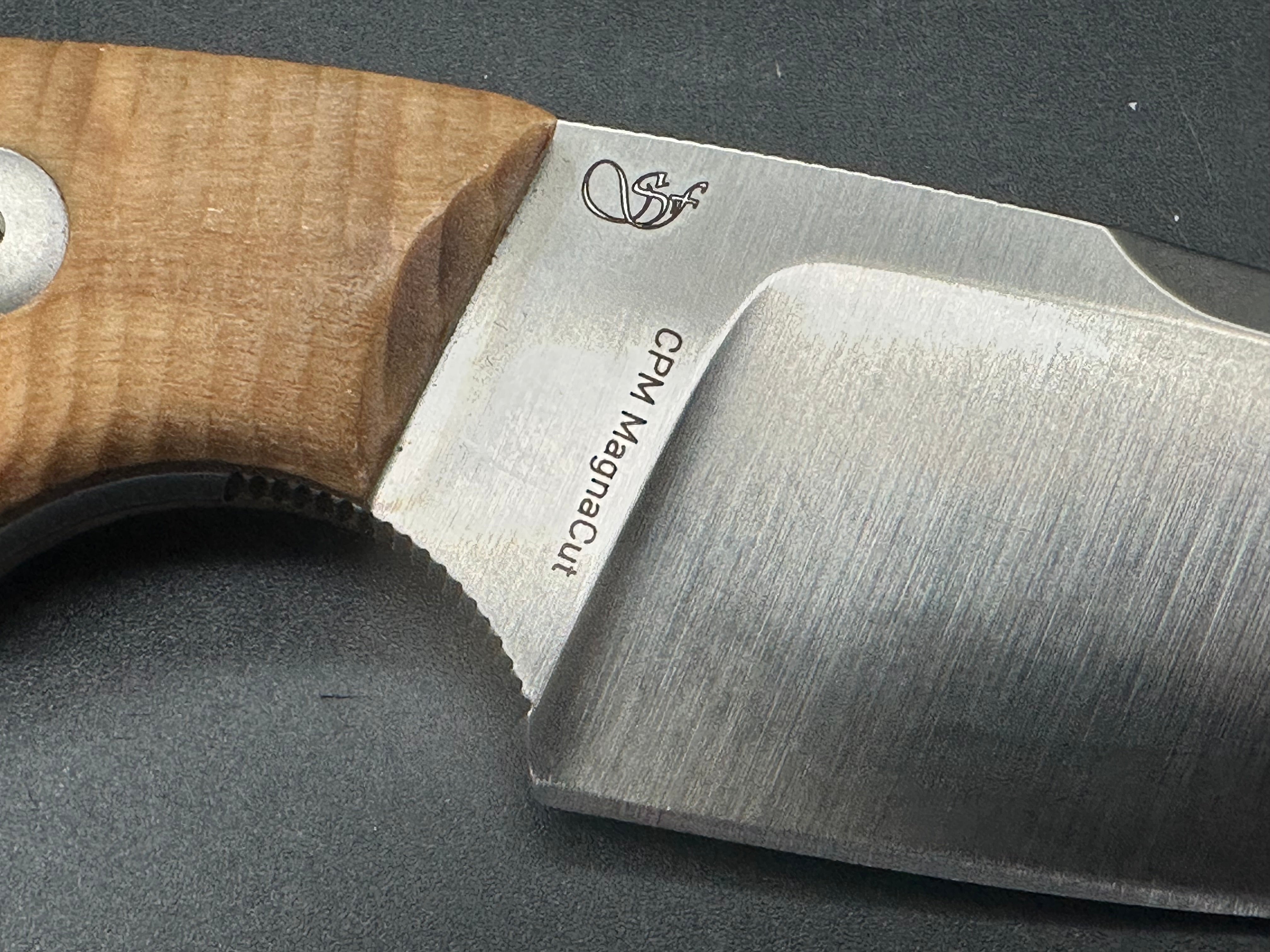 VIPER HANDY PI FIXED BLADE KNIFE FLAMMED POPLAR WOOD HANDLE MAGNACUT PLAIN EDGE