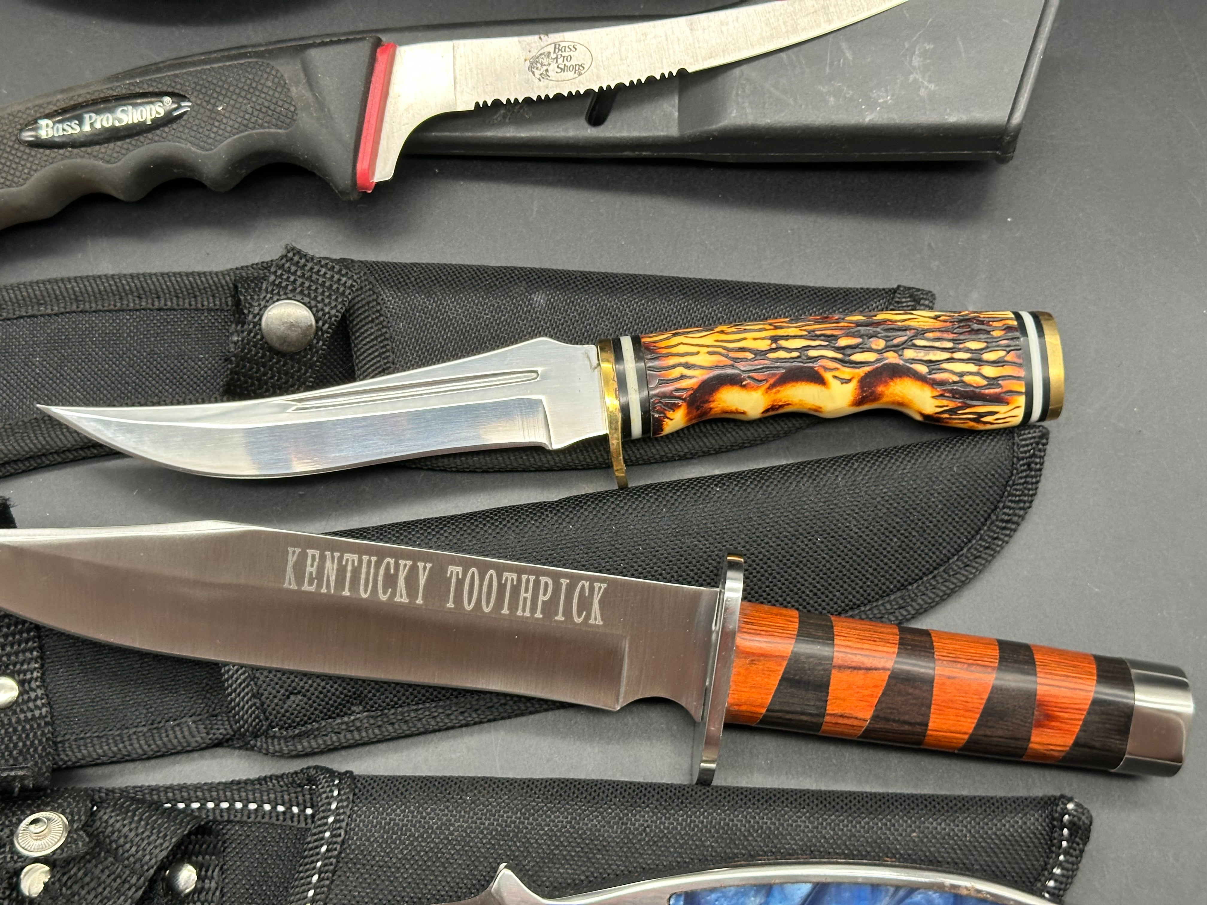 6 Knife Bundle various fixed blades
