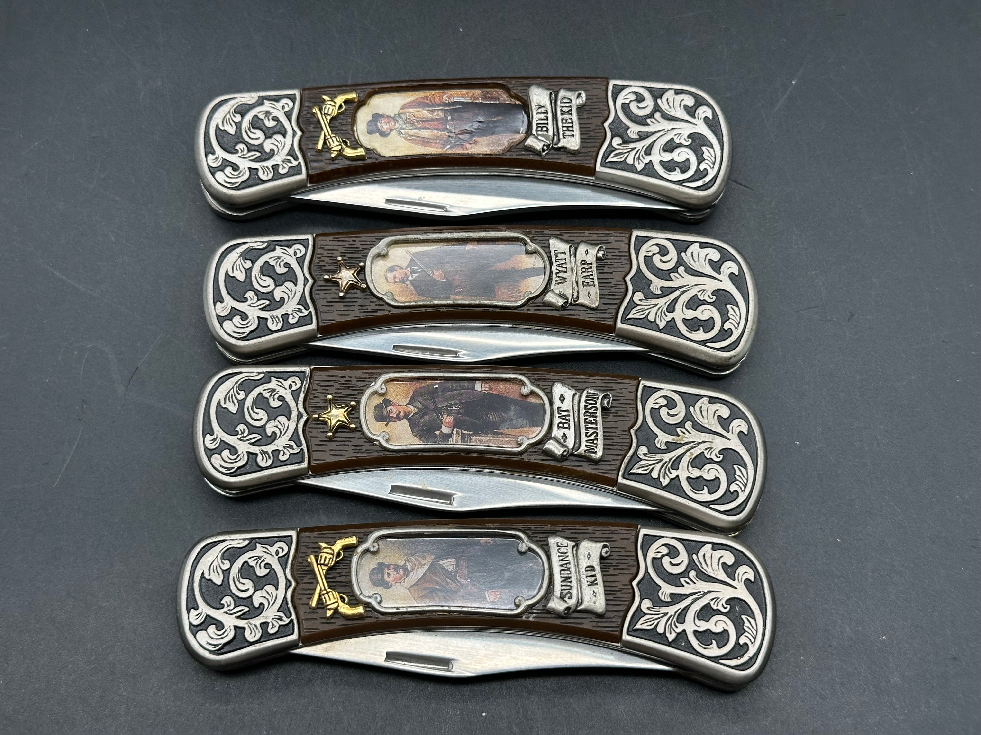4 knife bundle Western legends Commemoratives