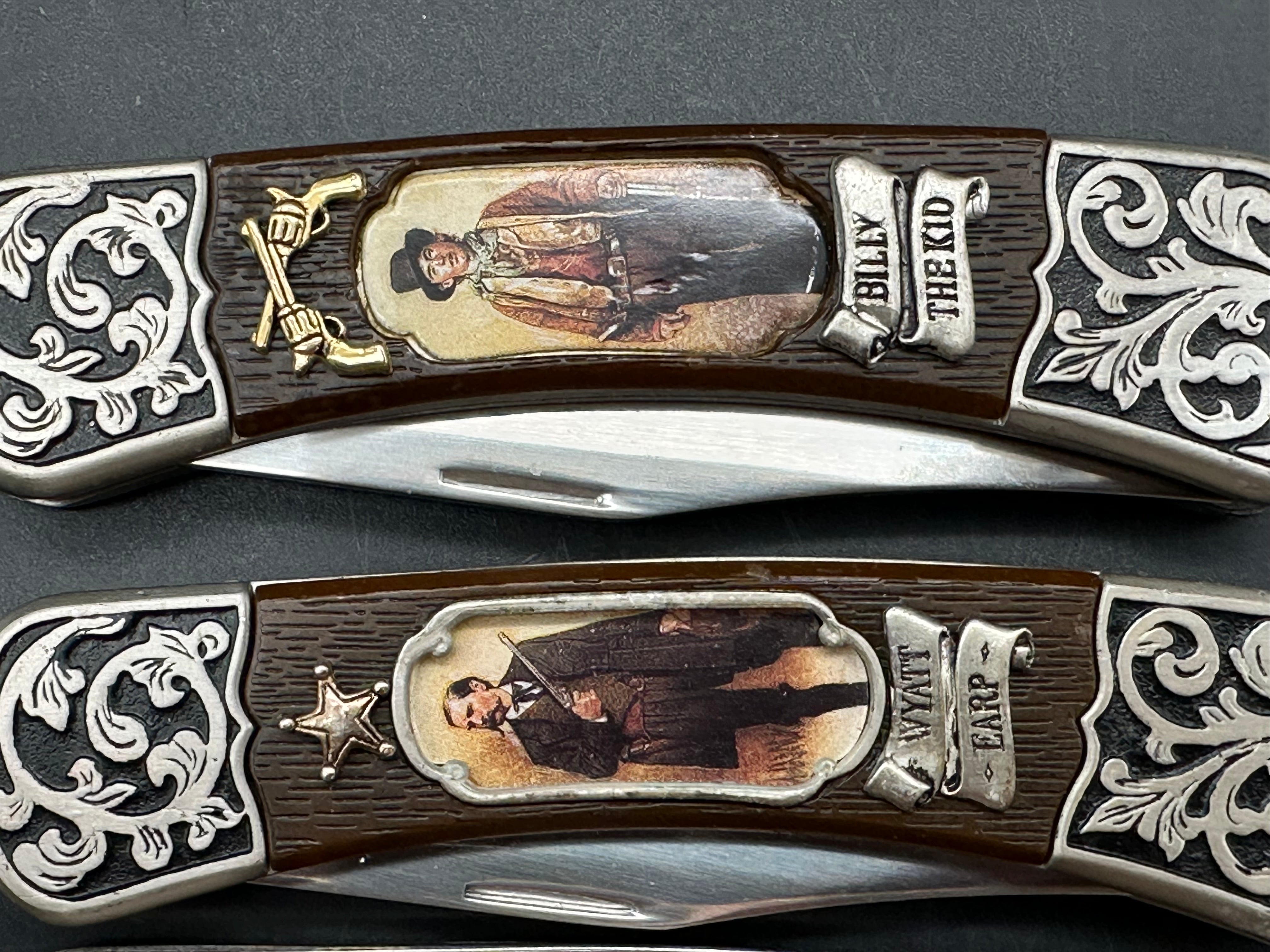 4 knife bundle Western legends Commemoratives