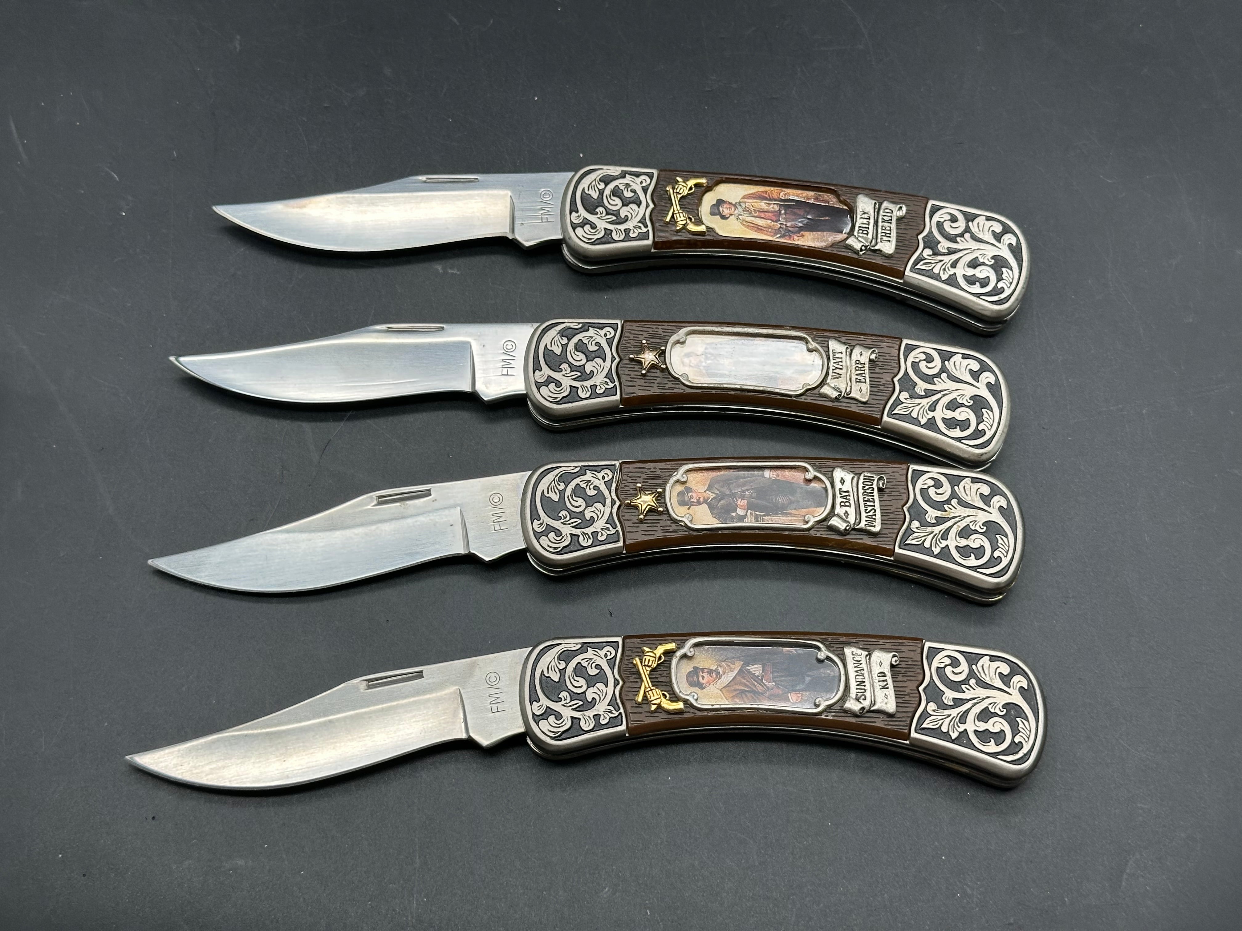 4 knife bundle Western legends Commemoratives