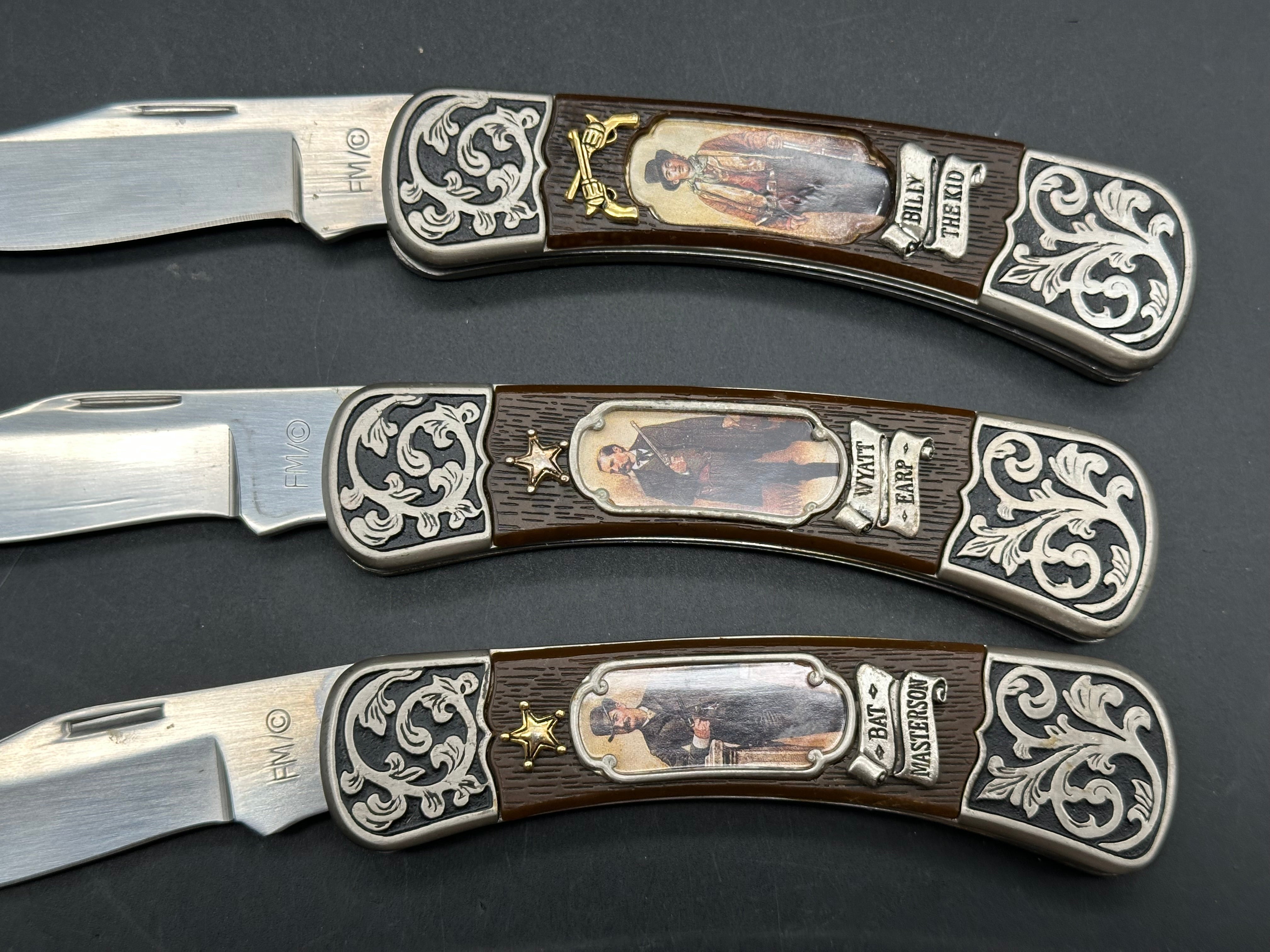 4 knife bundle Western legends Commemoratives