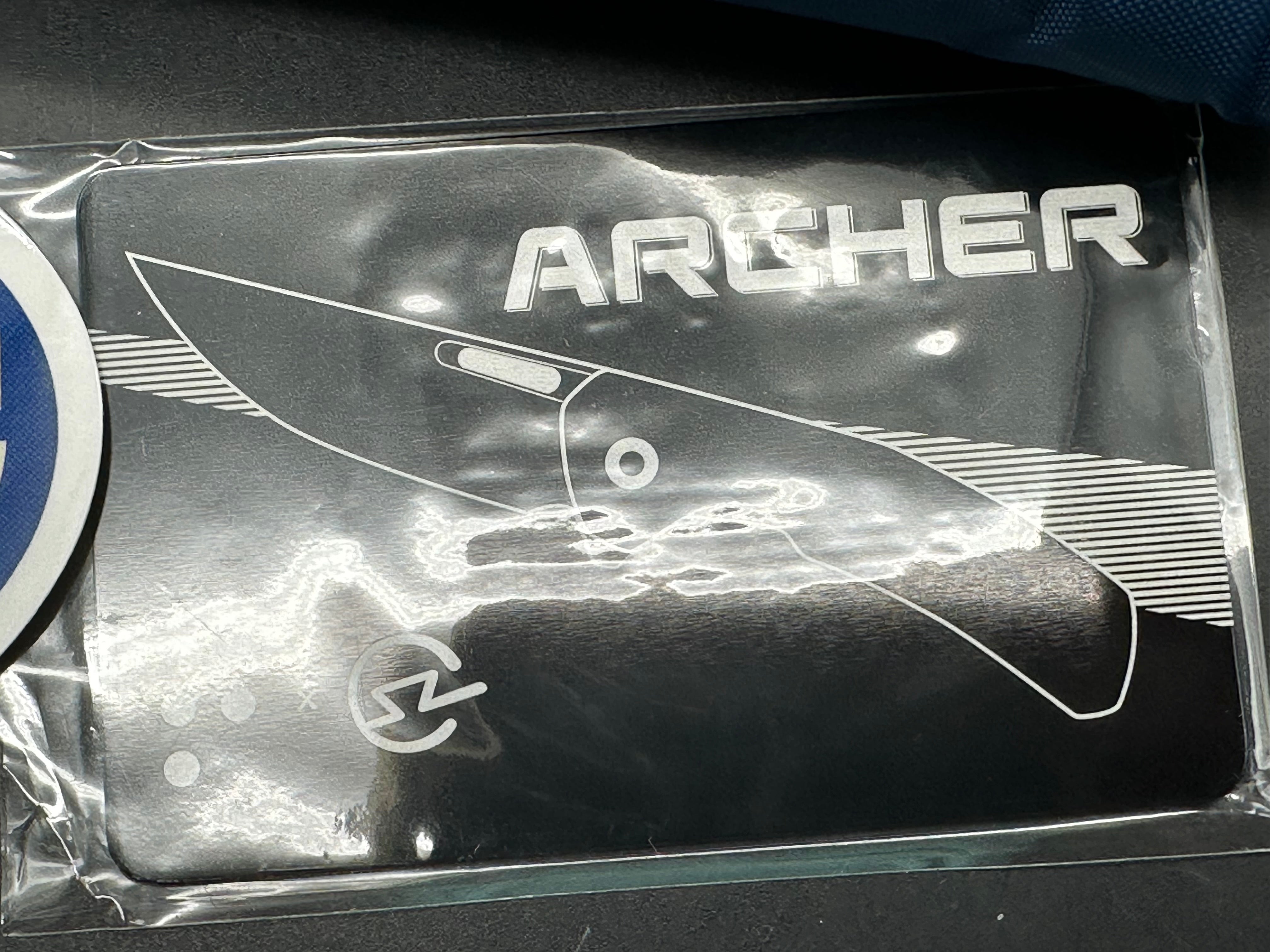 Tactile Archer 3.4" MagnaCut Matte Finish Blade with Blackwash Titanium Scales