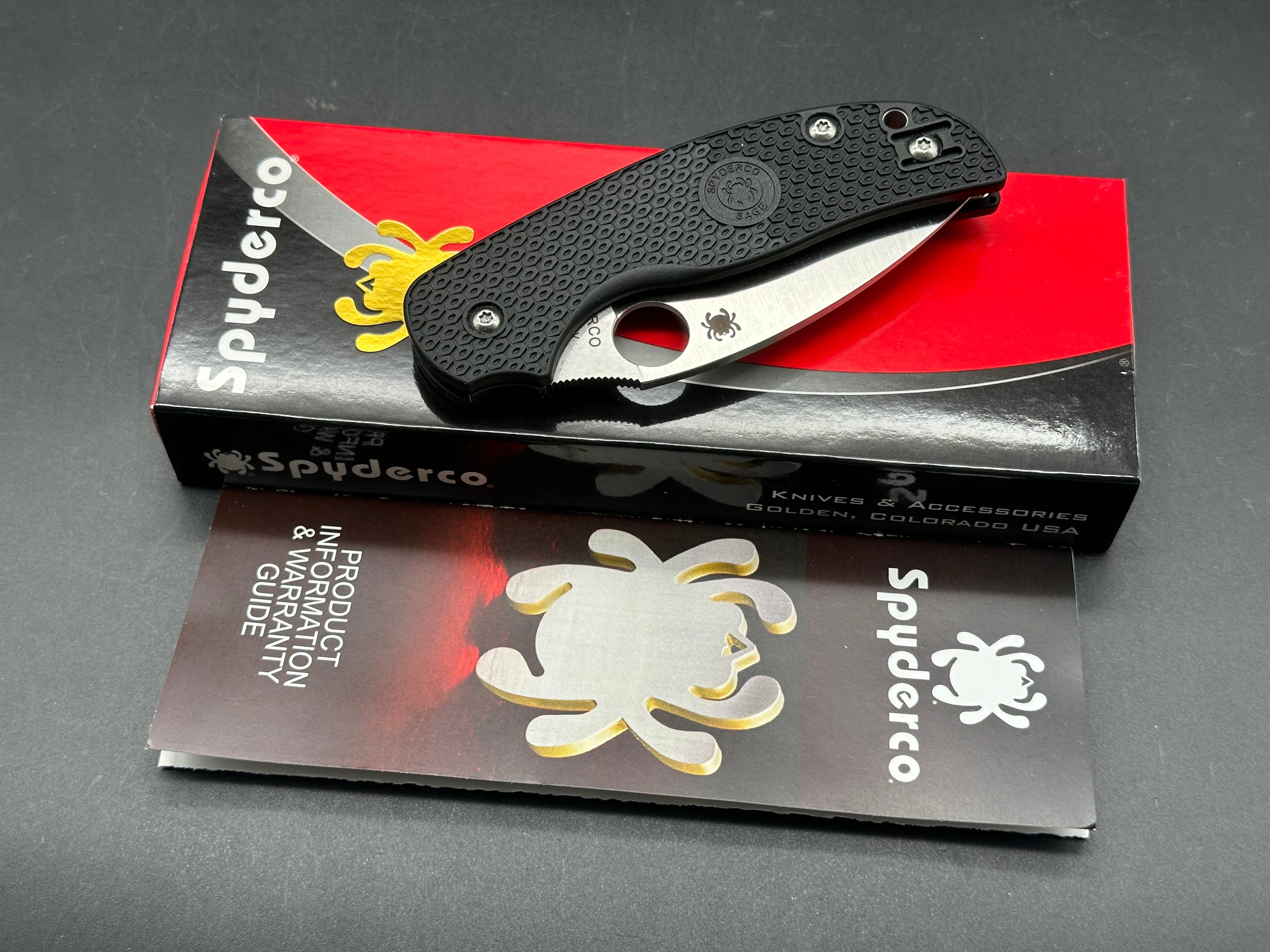 Spyderco Sage 5 3" CPM S30V Satin Blade with Black FRN Handle
