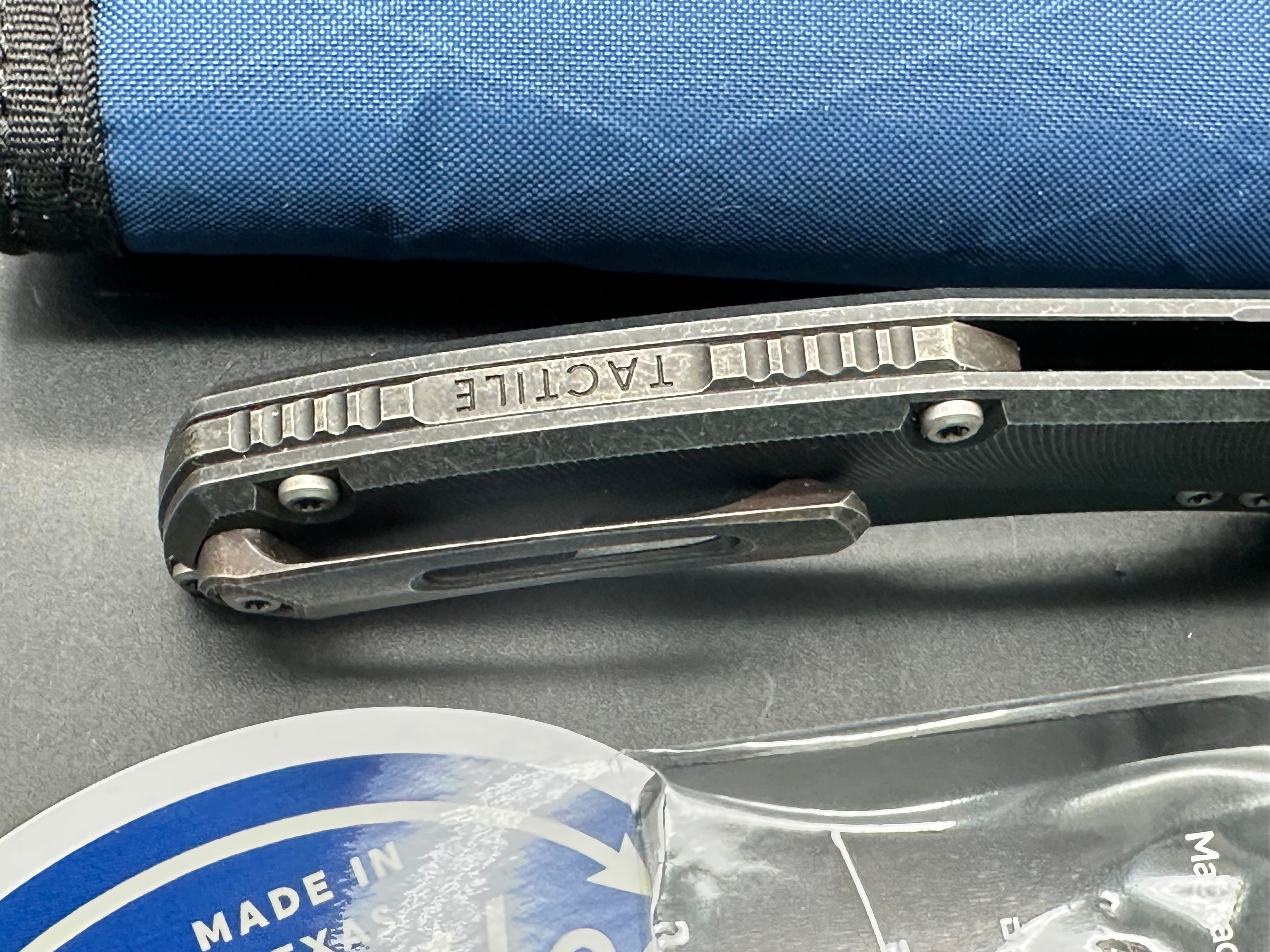 Tactile Archer 3.4" MagnaCut Matte Finish Blade with Blackwash Titanium Scales