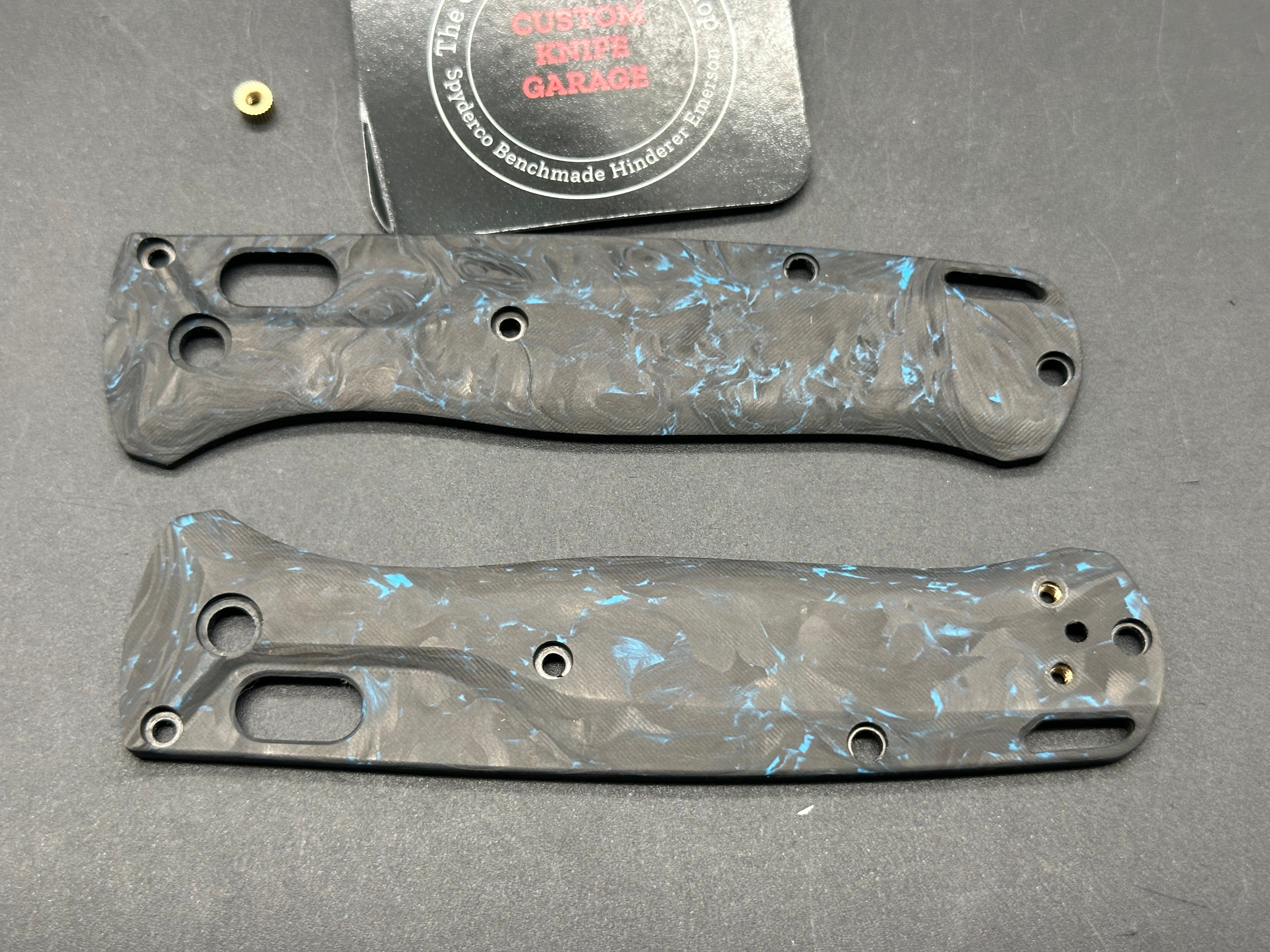 Benchmade Bugout Scales Replacement Scales in Dark Matter Blue Carbon Fiber
