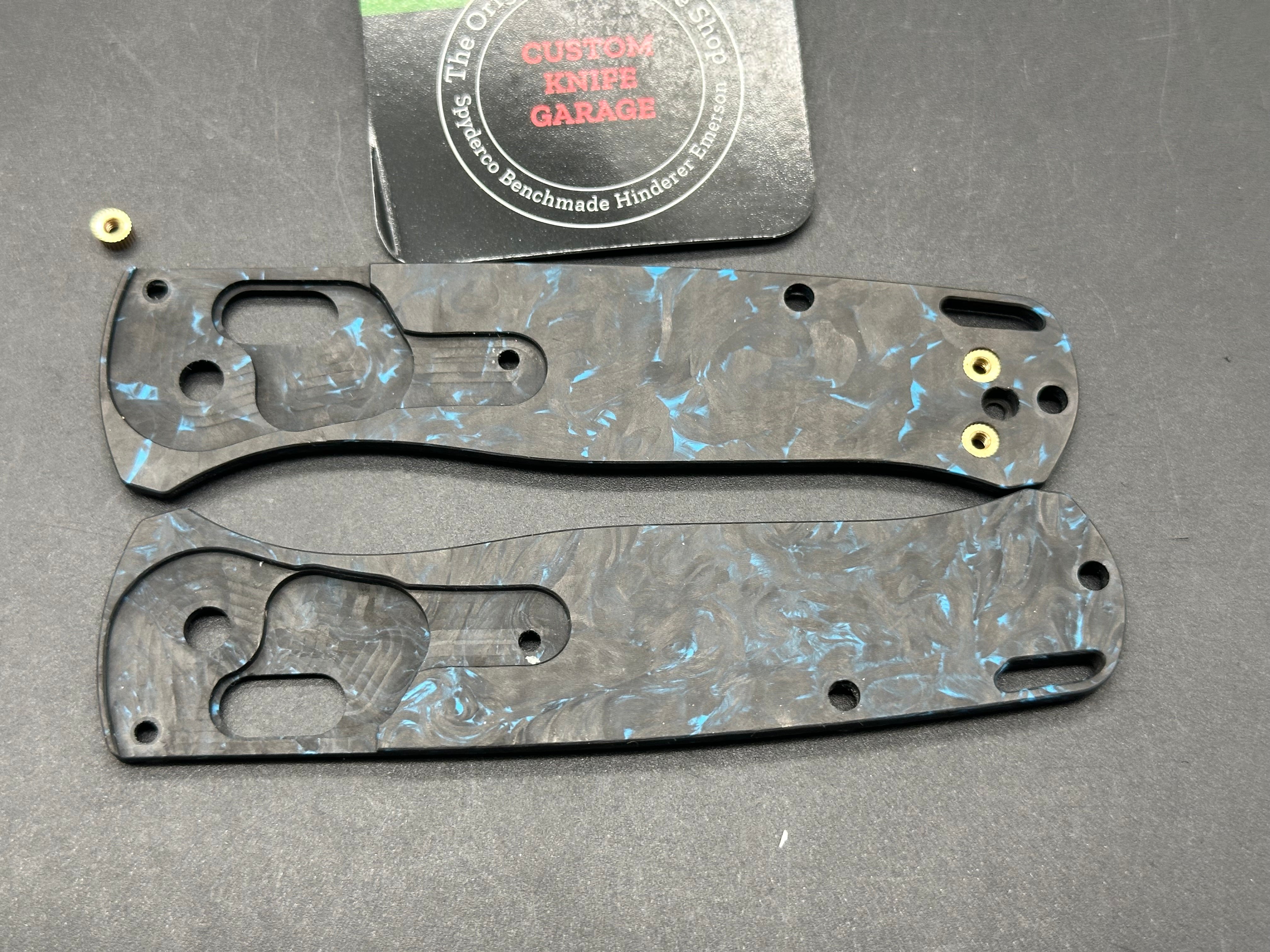 Benchmade Bugout Scales Replacement Scales in Dark Matter Blue Carbon Fiber