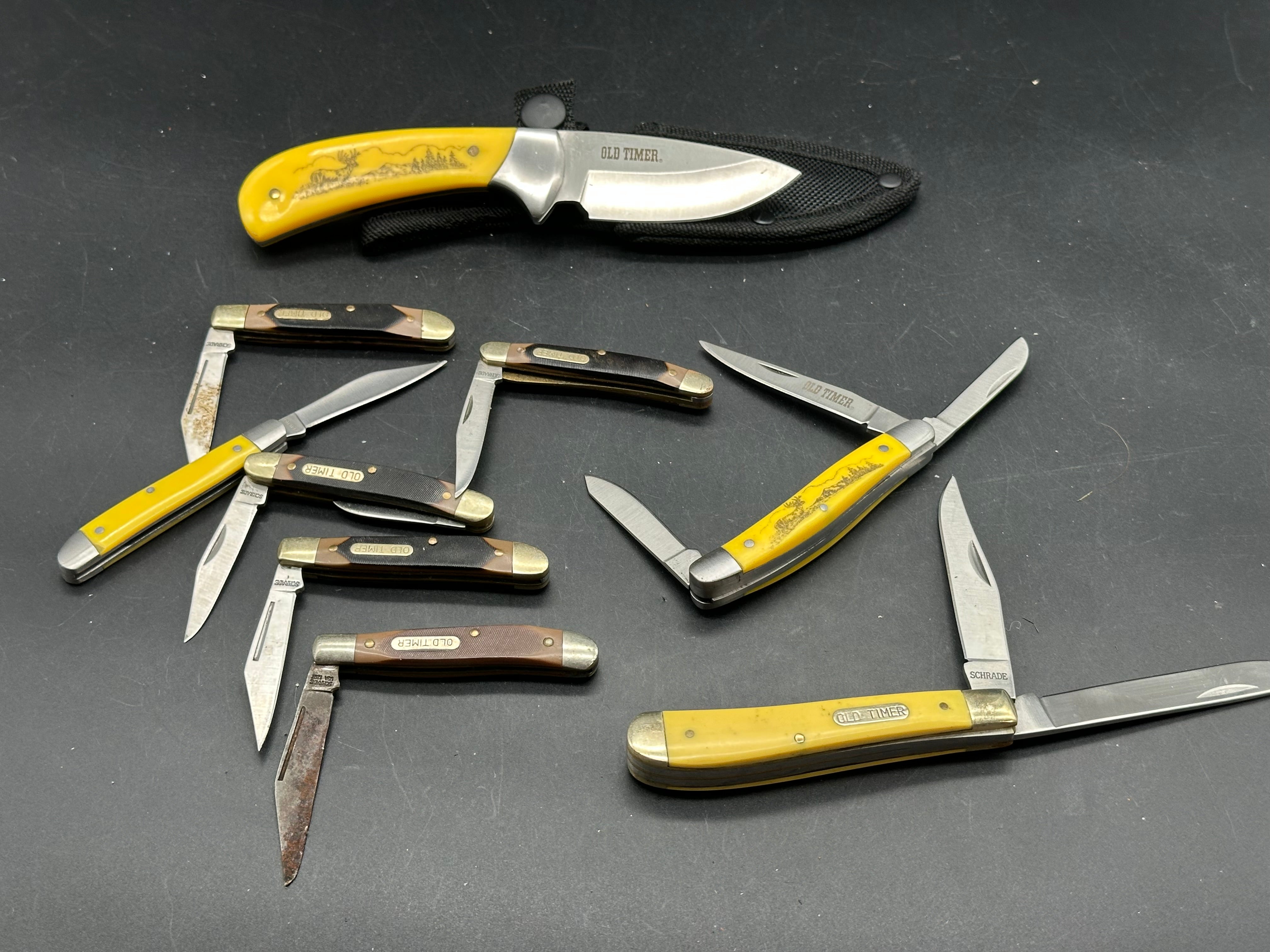 Bundle of 9 Old Timer knives