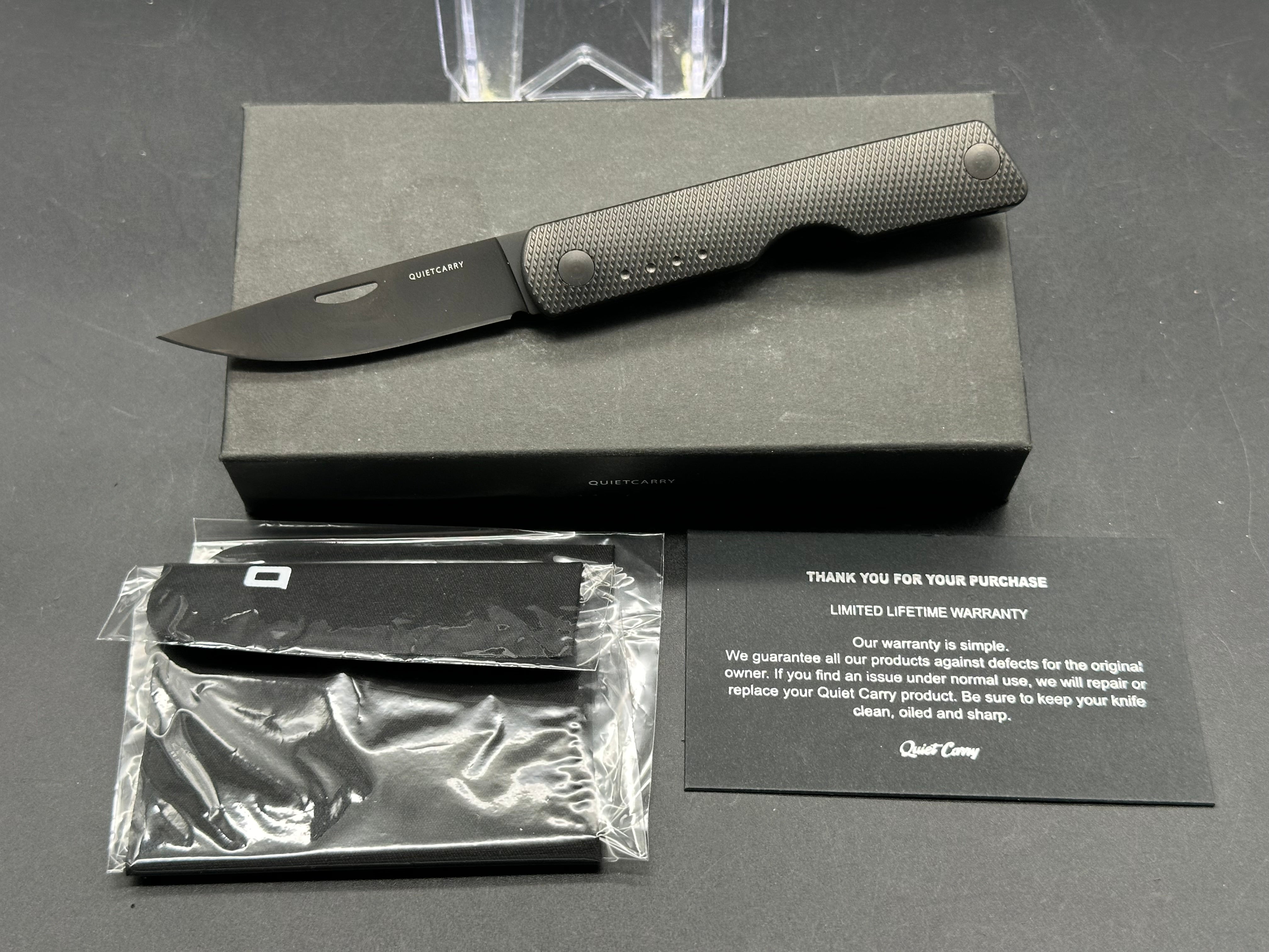 Quiet Carry The West Black Ti DLC 20CV Slip Joint