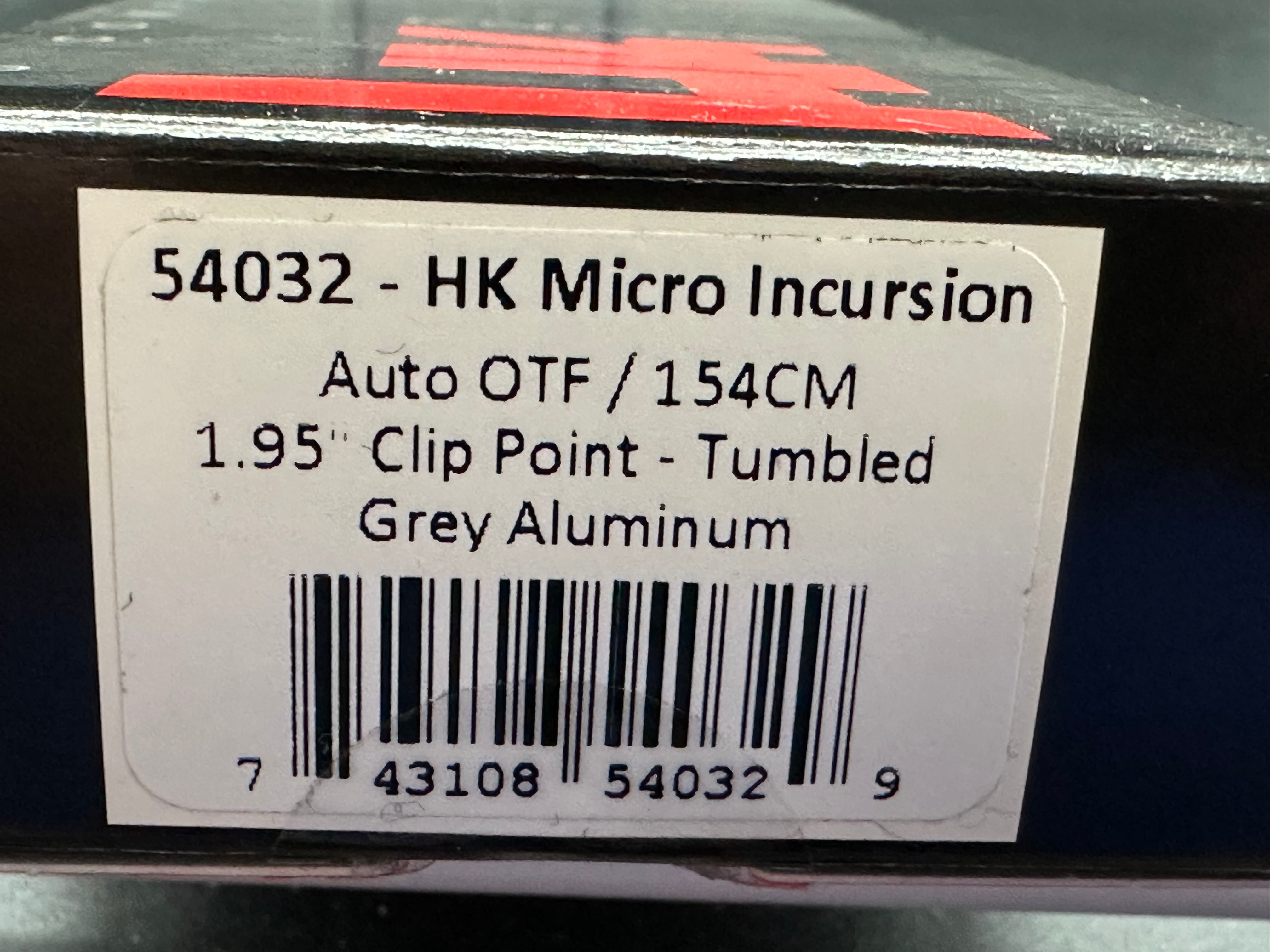 Hogue Micro Incursion D/E OTF Automatic Knife Gray Aluminum