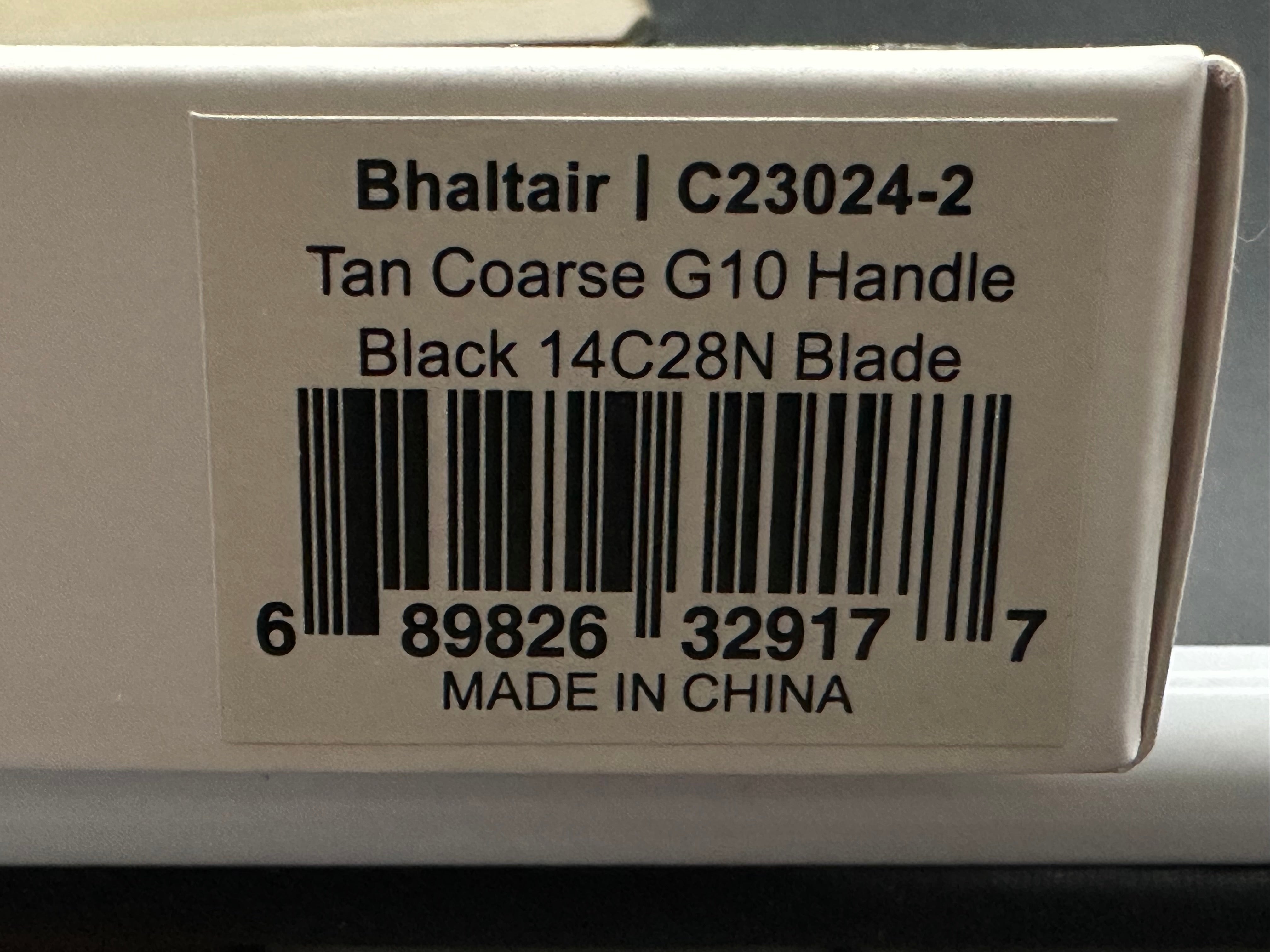 CIVIVI BHALTAIR FOLDING KNIFE TAN COARSE G10 HANDLE 14C28N