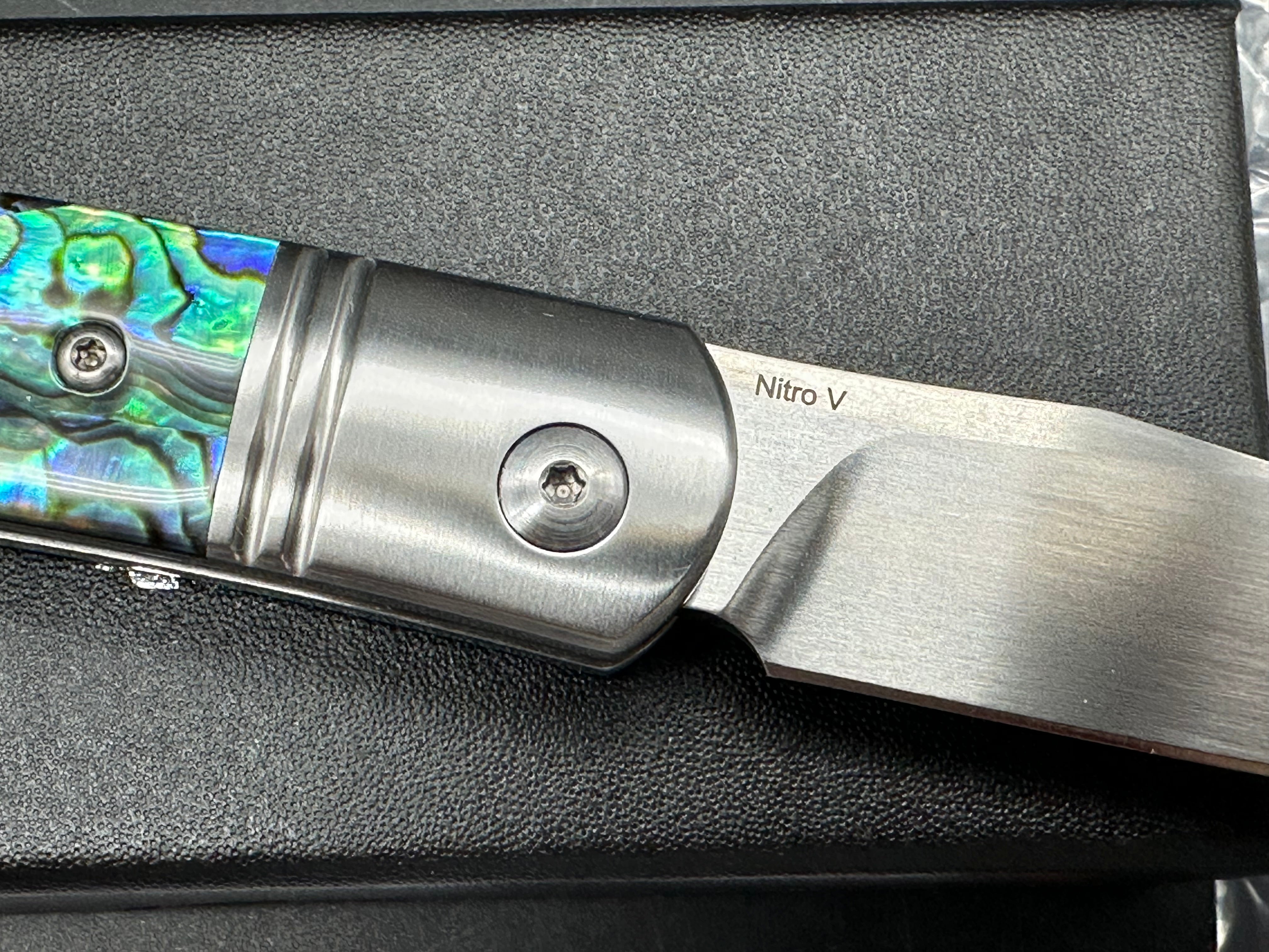 QSP HERON ABALONE HANDLE NITRO-V CLIP POINT