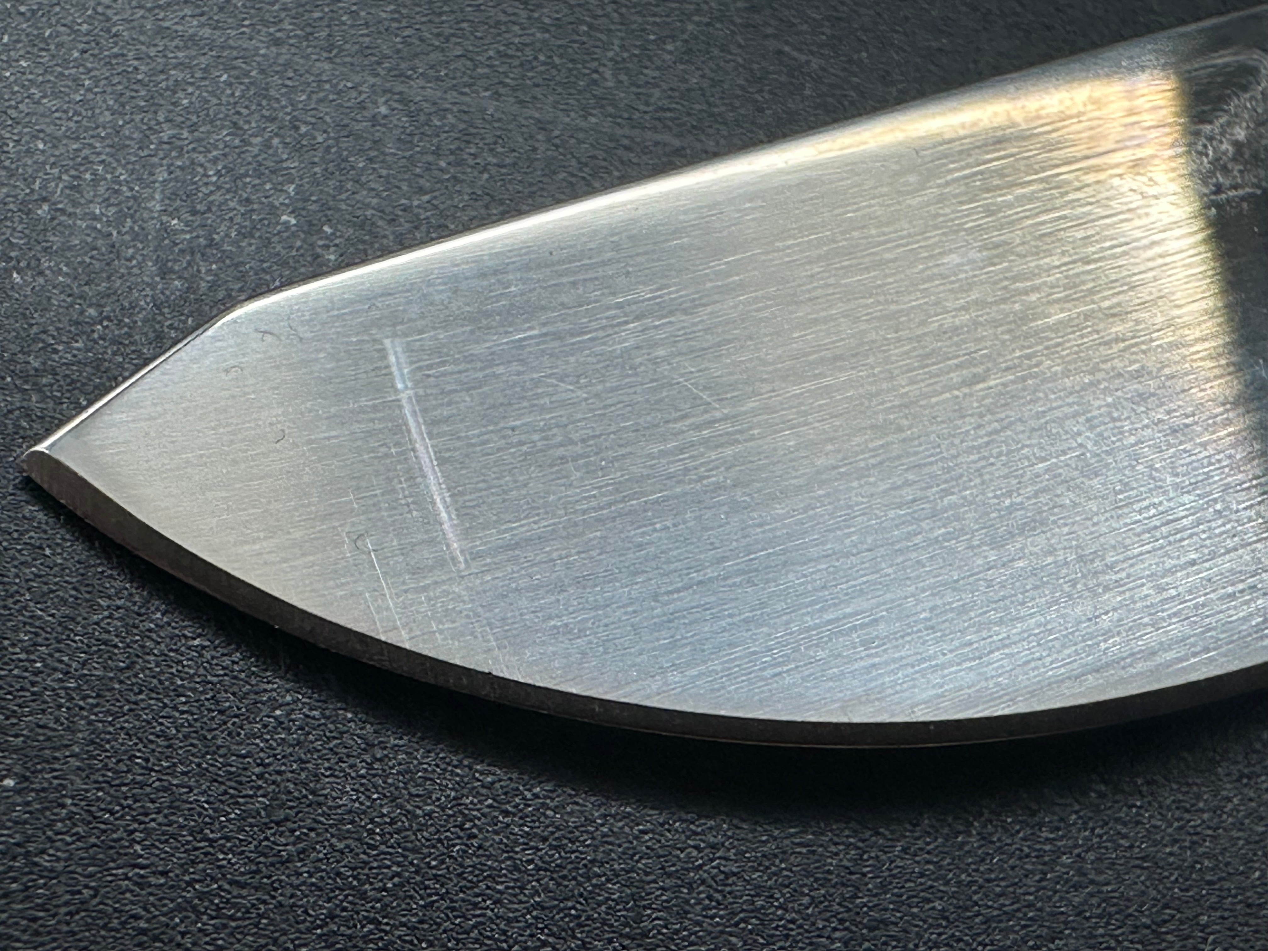 Queen Cutlery USA made. Jumbo Liner lock Trapper (Genuine Stag/ Collector’s Tin) 1095 Carbon steel