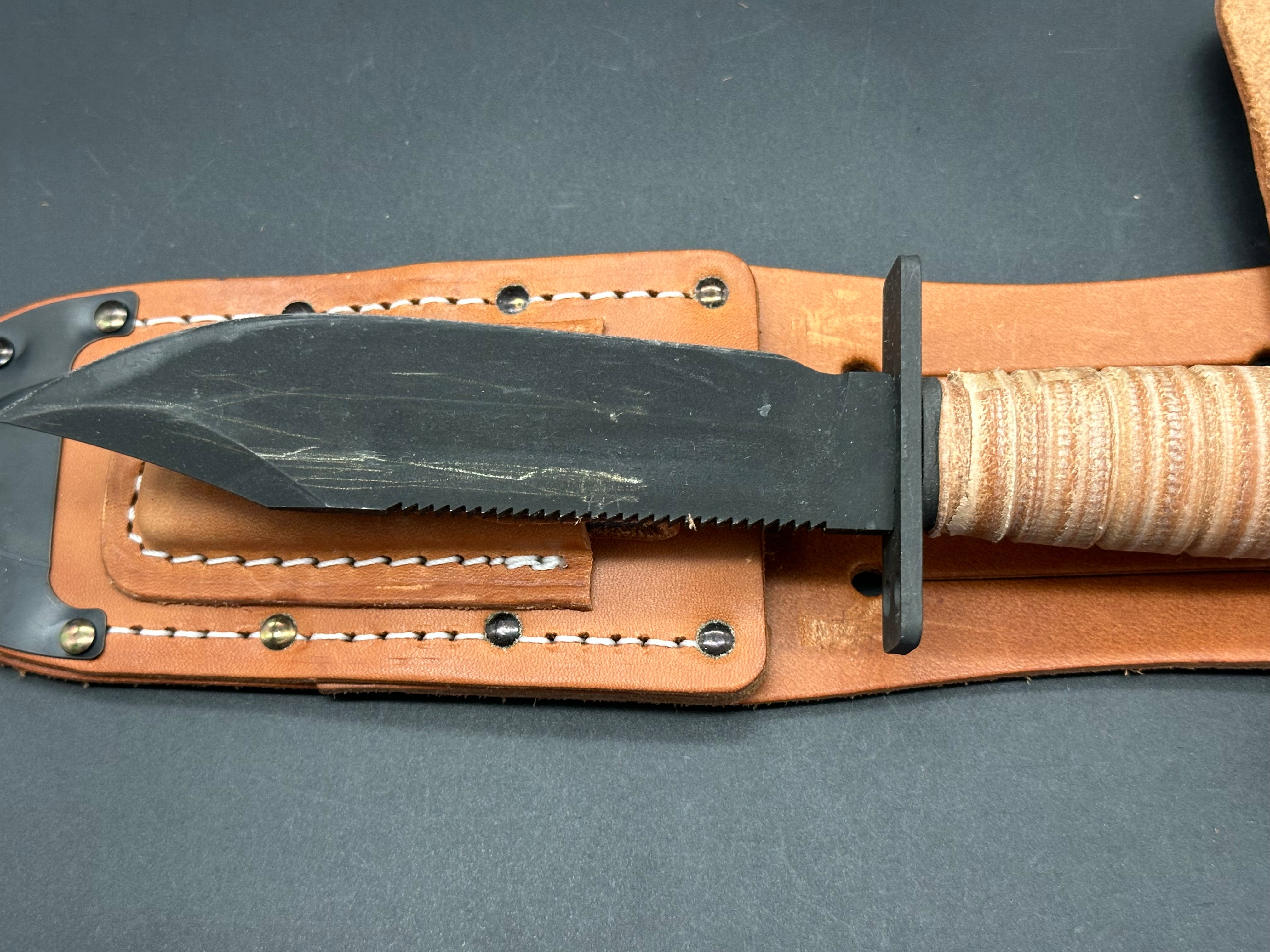Ontario Knife Company 499 Survival Knife (scratches on blade from sheath)