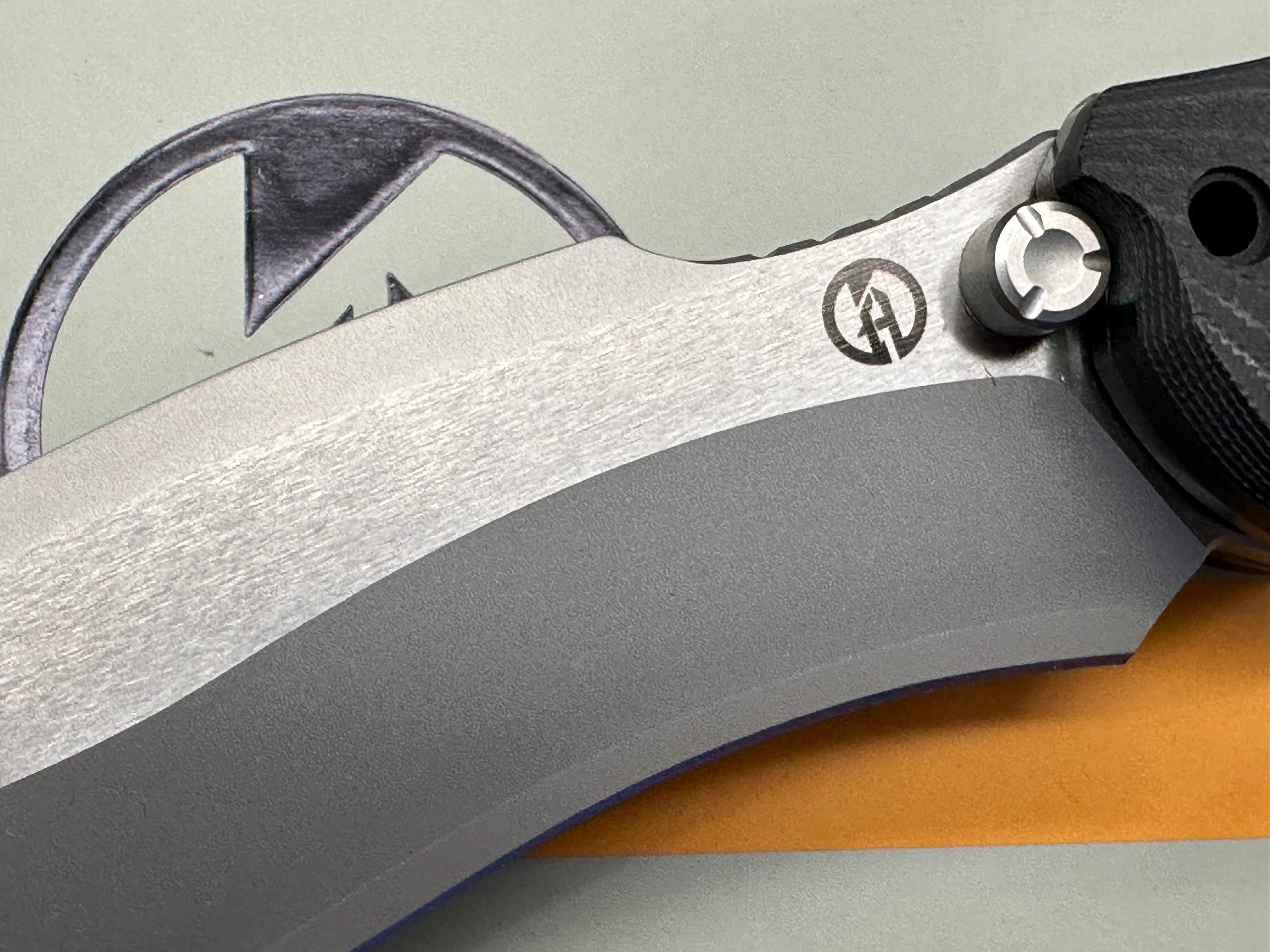 MAXACE VORTEX-S FOLDING KNIFE BLACK MICARTA HANDLE SLD-MAGIC PLAIN EDGE