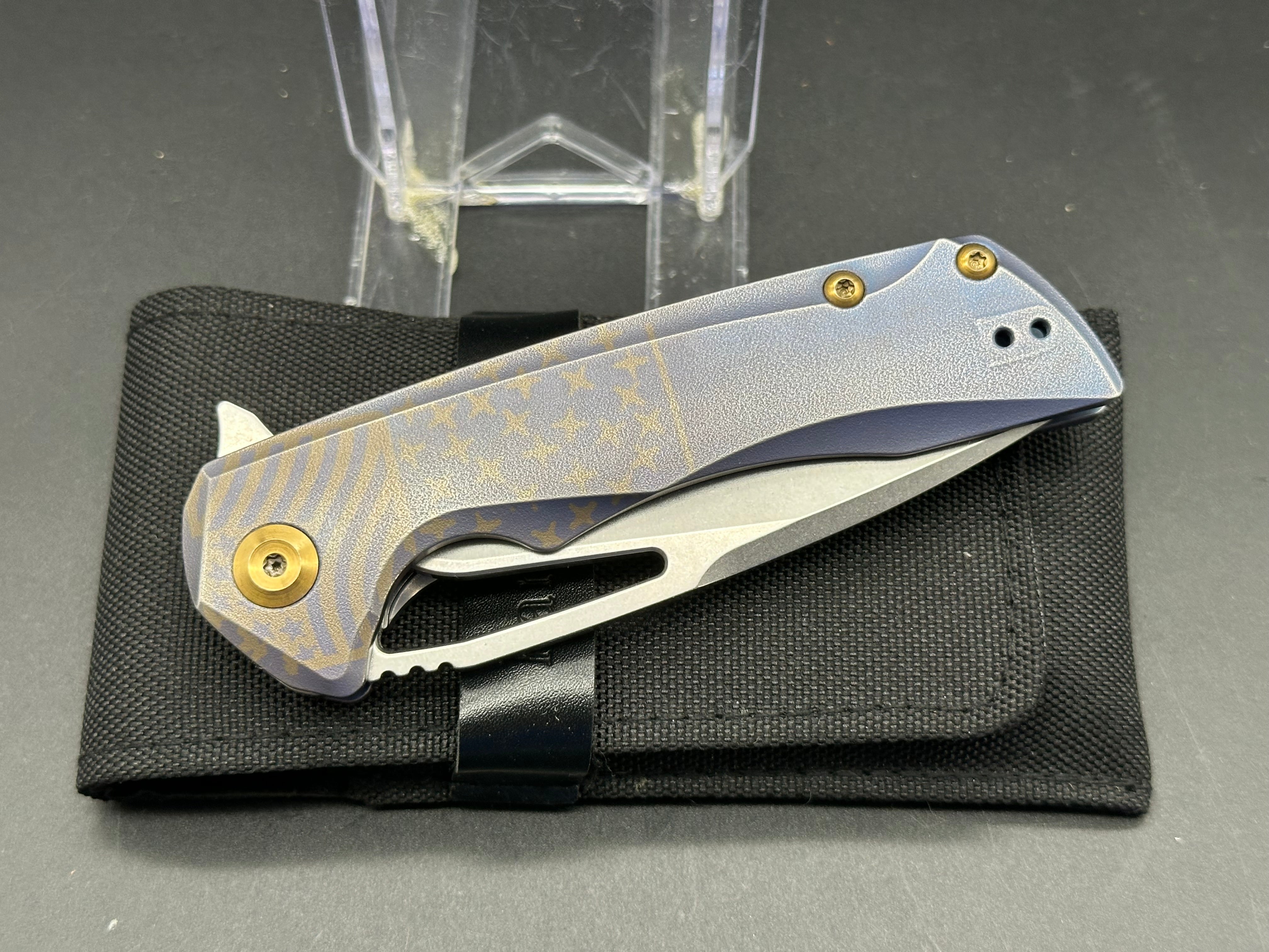 Kansept Knives Kryo Frame Lock Knife Blue Titanium