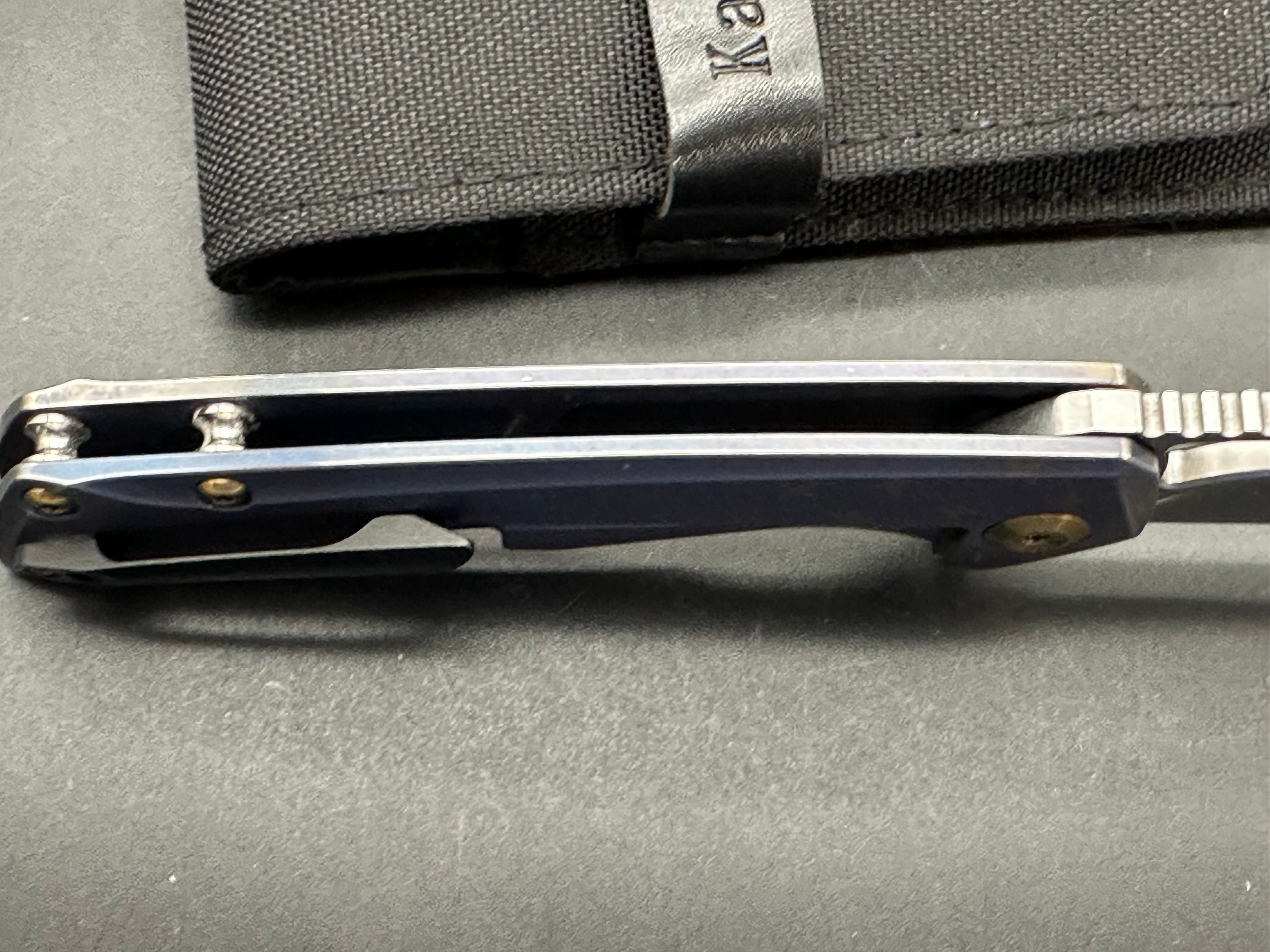 Kansept Knives Kryo Frame Lock Knife Blue Titanium