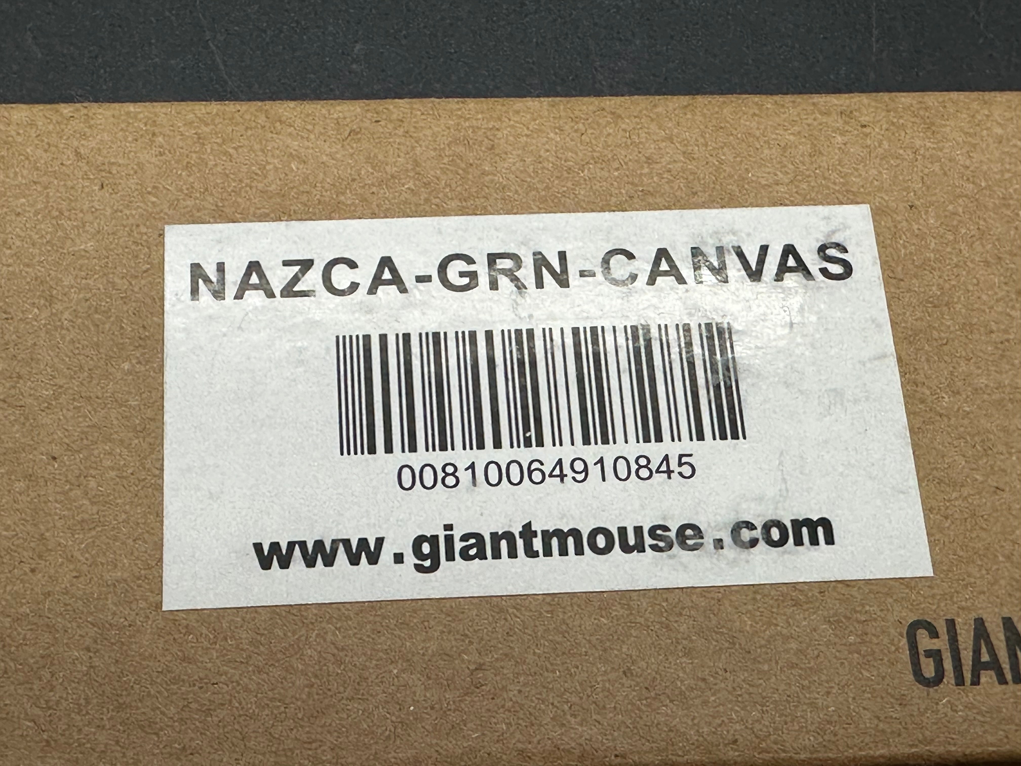 GIANT MOUSE KNIVES ACE NAZCA FOLDING KNIFE GREEN CANVAS MICARTA HANDLE M390 PLAIN EDGE SATIN FINISH