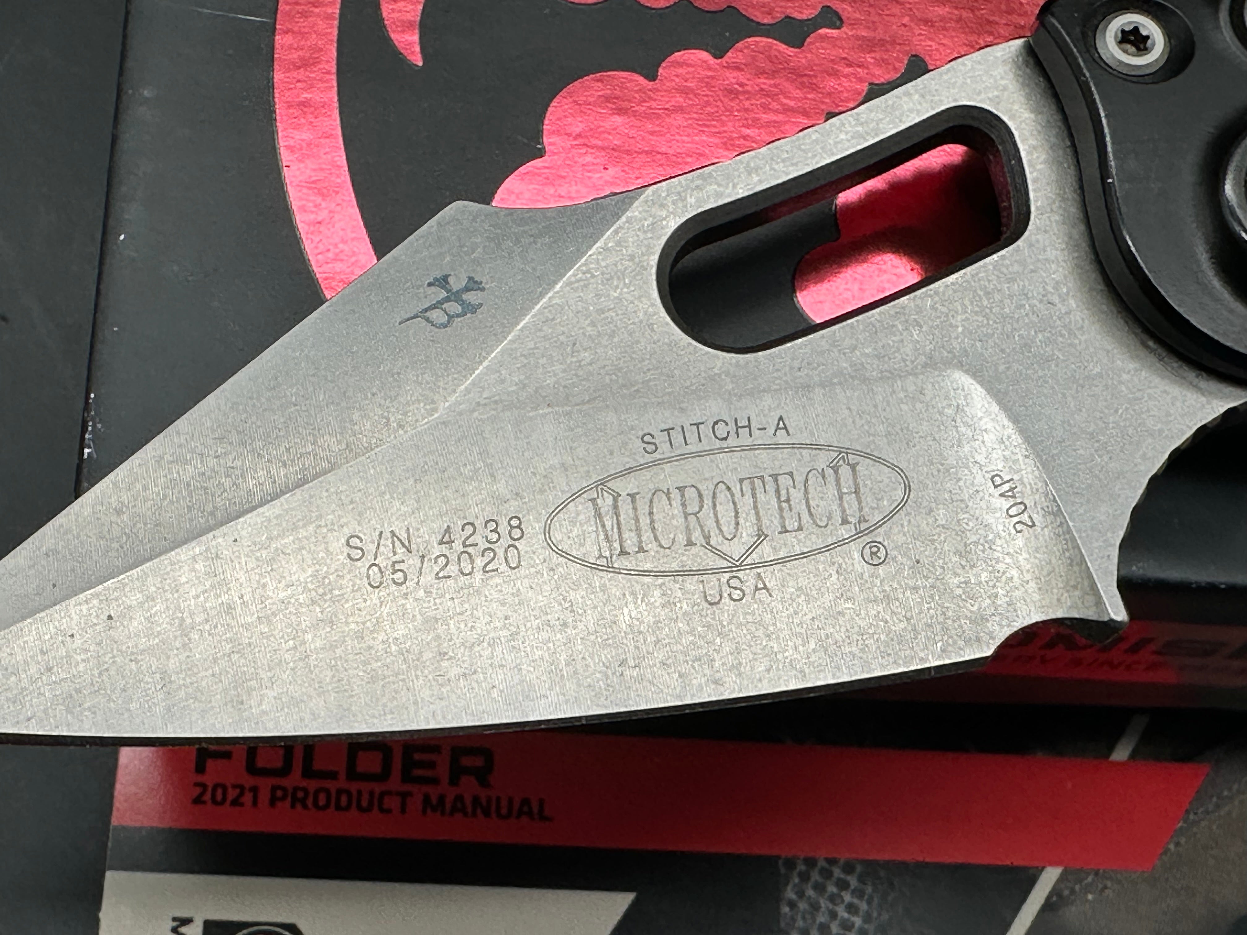 Microtech Stitch A S/E Stonewash Standard 169-10 Standard Stitch automatic with plain edge stonewash 204P blade