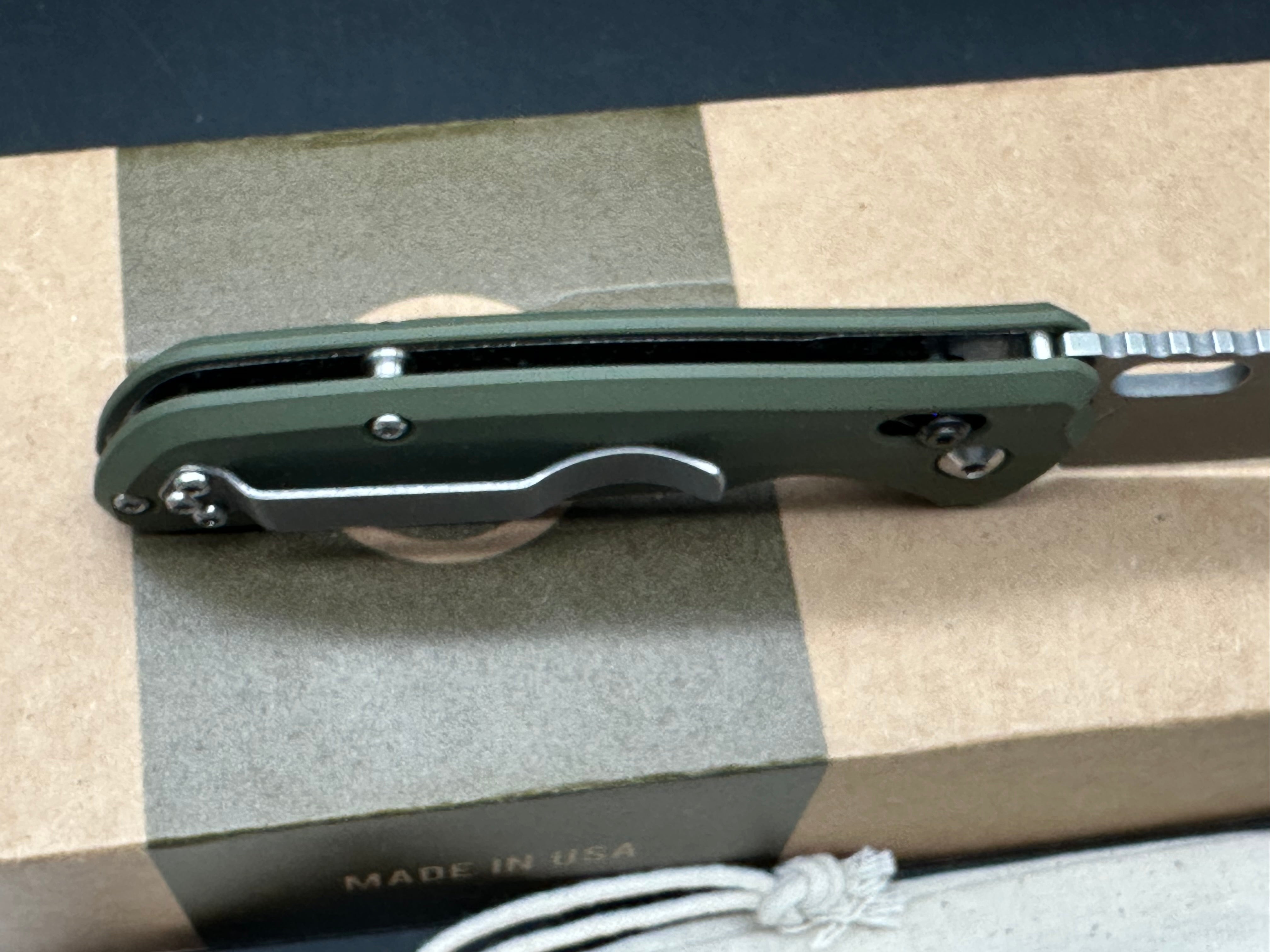 Schwarz Enduro, 3.3" MagnaCut Stonewash Drop Point Blade with OD Green G10 Scales