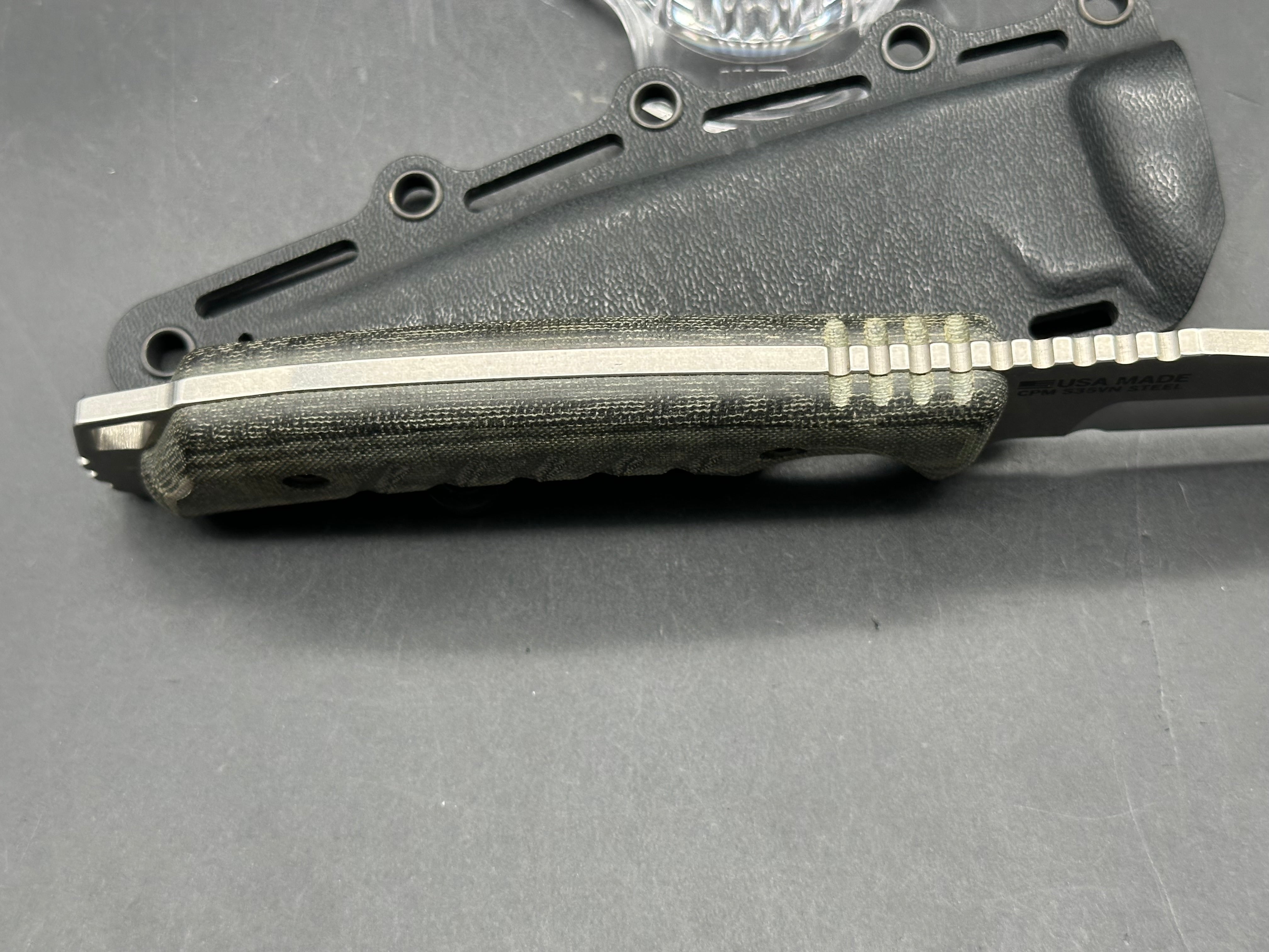 SOG Pillar OD Green Canvas Micarta (5" Satin DP) CPM-S35VN Blade, No Tek-Lok