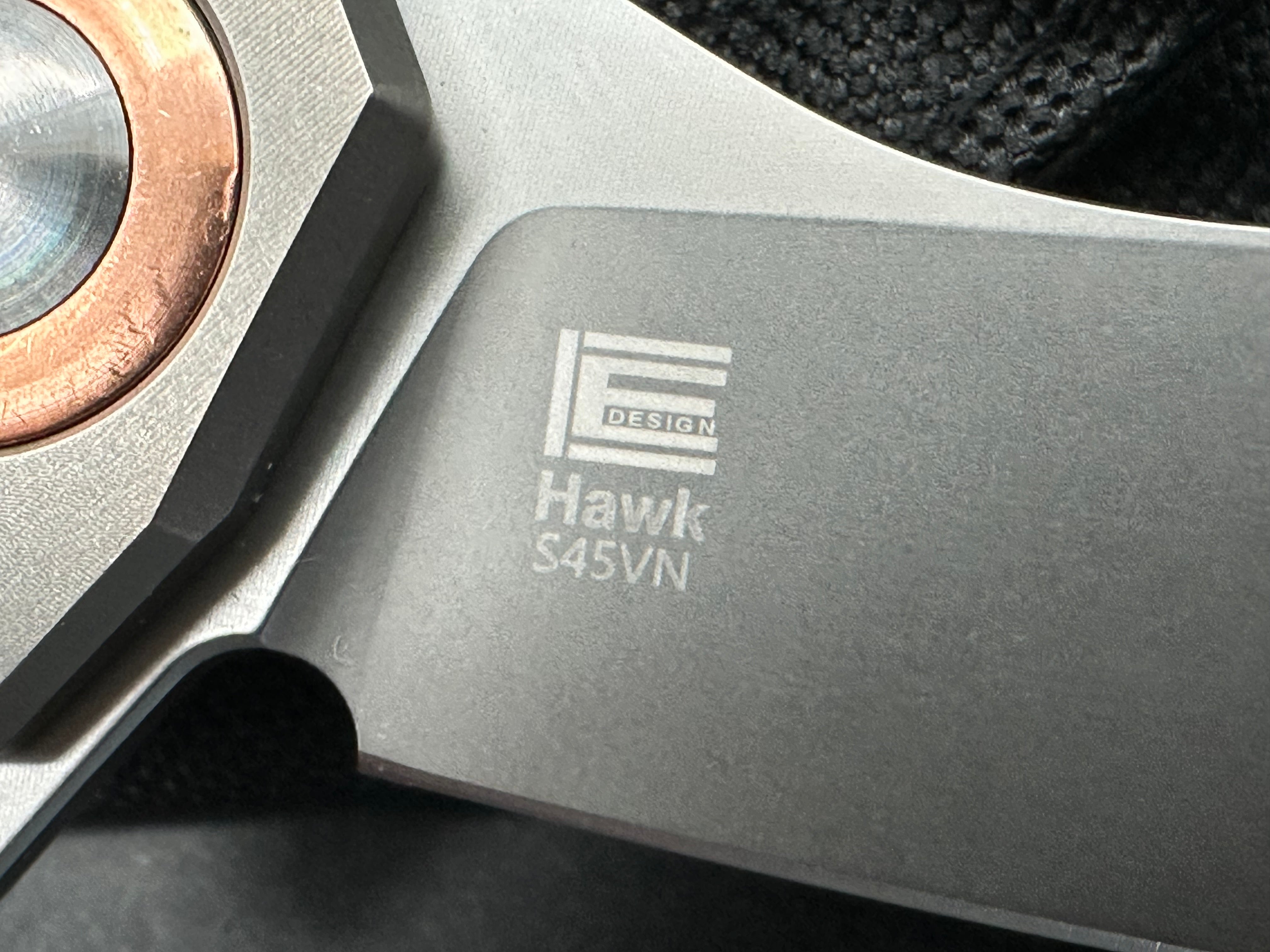 KIZER HAWK LINER LOCK FOLDING KNIFE TITANIUM HANDLE S45VN