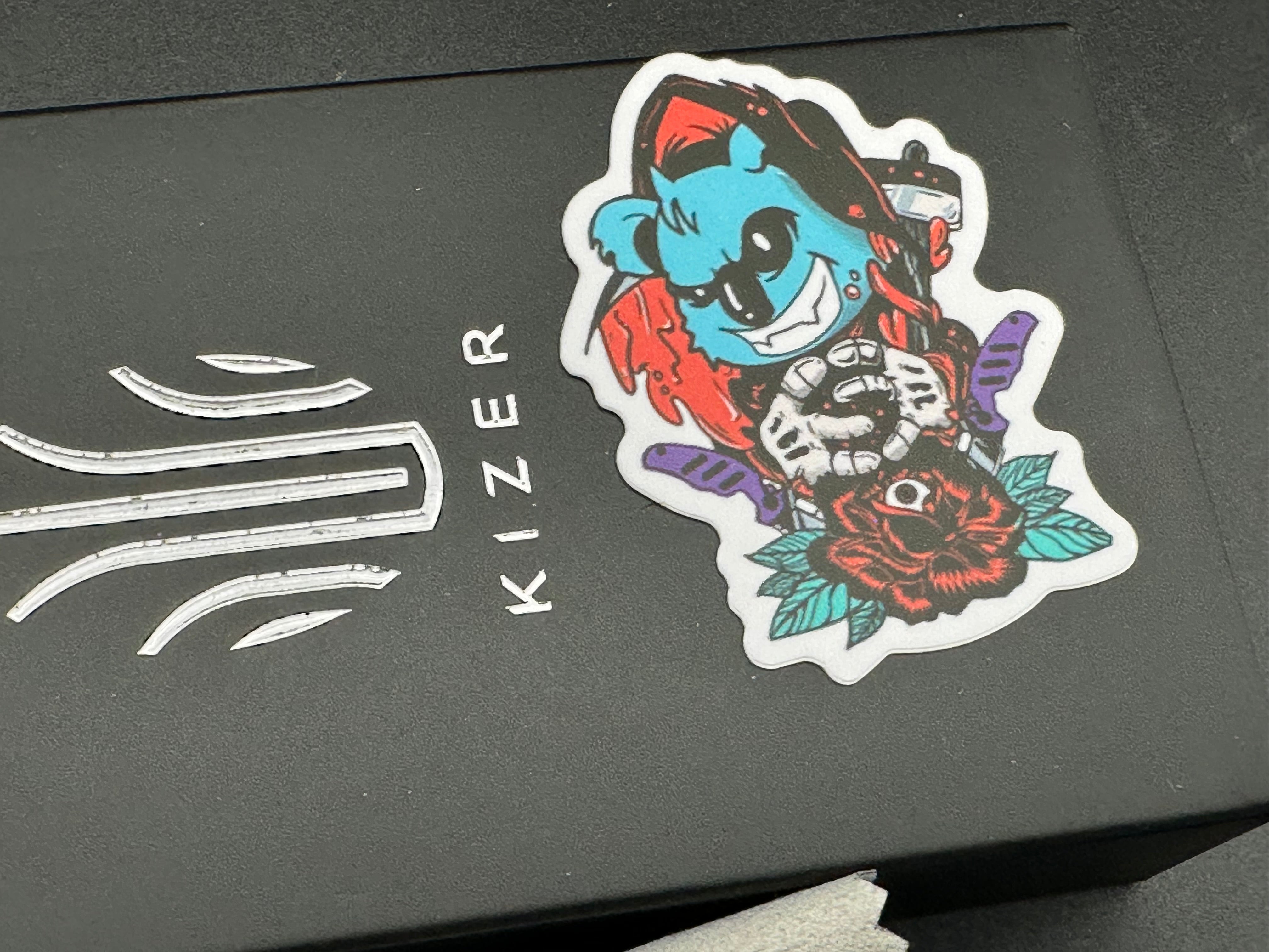 KIZER HAWK LINER LOCK FOLDING KNIFE TITANIUM HANDLE S45VN