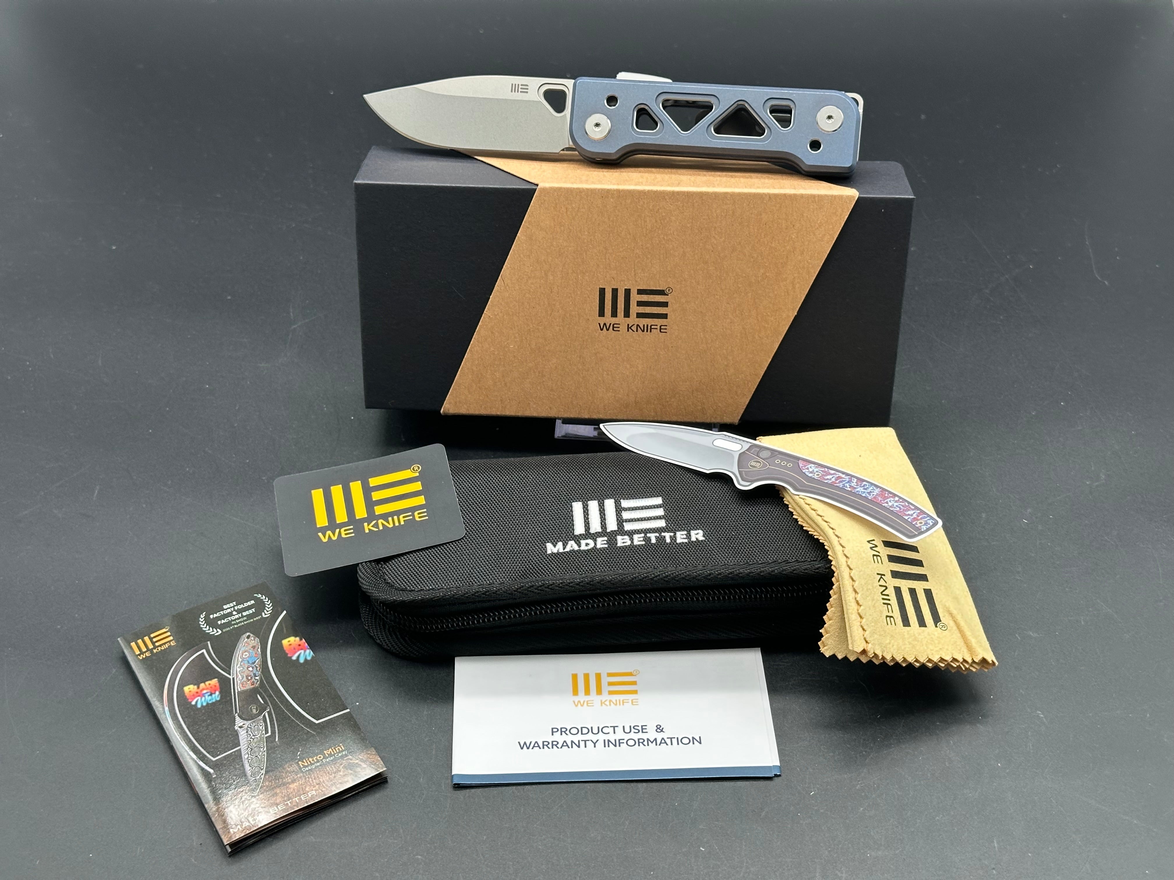 WE TYRO BLUE TITANIUM HANDLE 20CV PLAIN EDGE