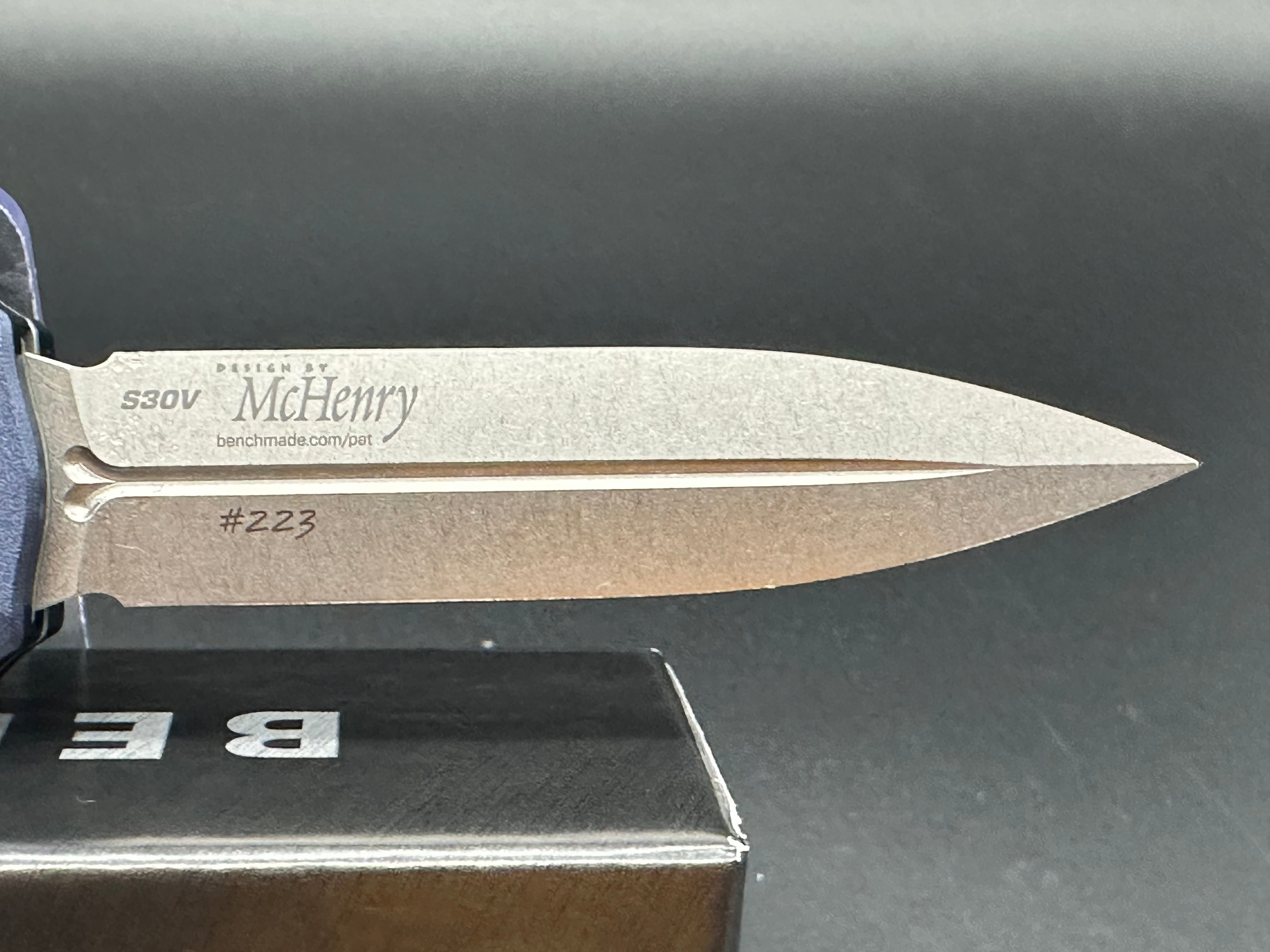 Benchmade Limited Edition Mini Infidel OTF Knife Crater Blue (3.1" SW S30V)