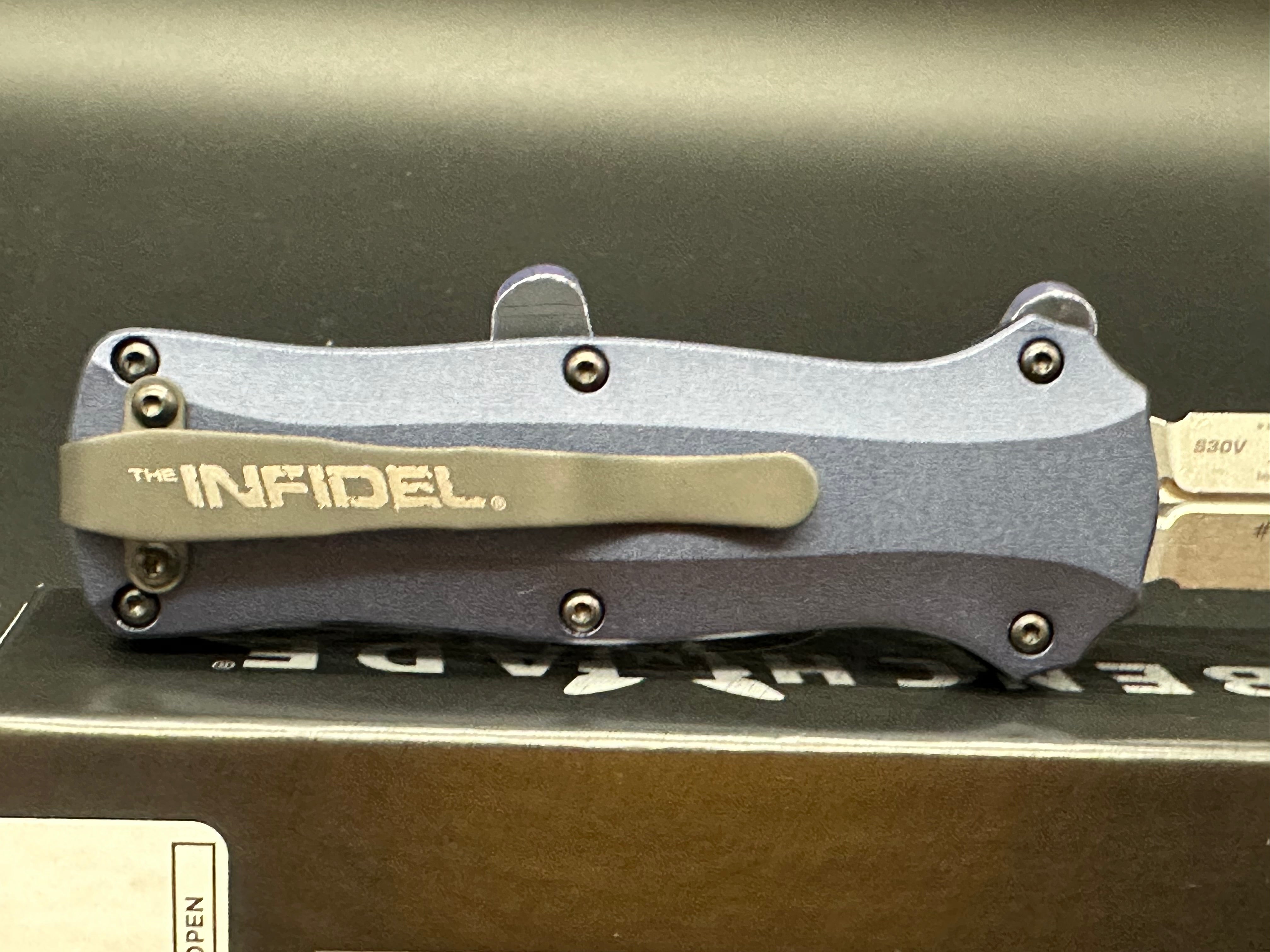 Benchmade Limited Edition Mini Infidel OTF Knife Crater Blue (3.1" SW S30V)