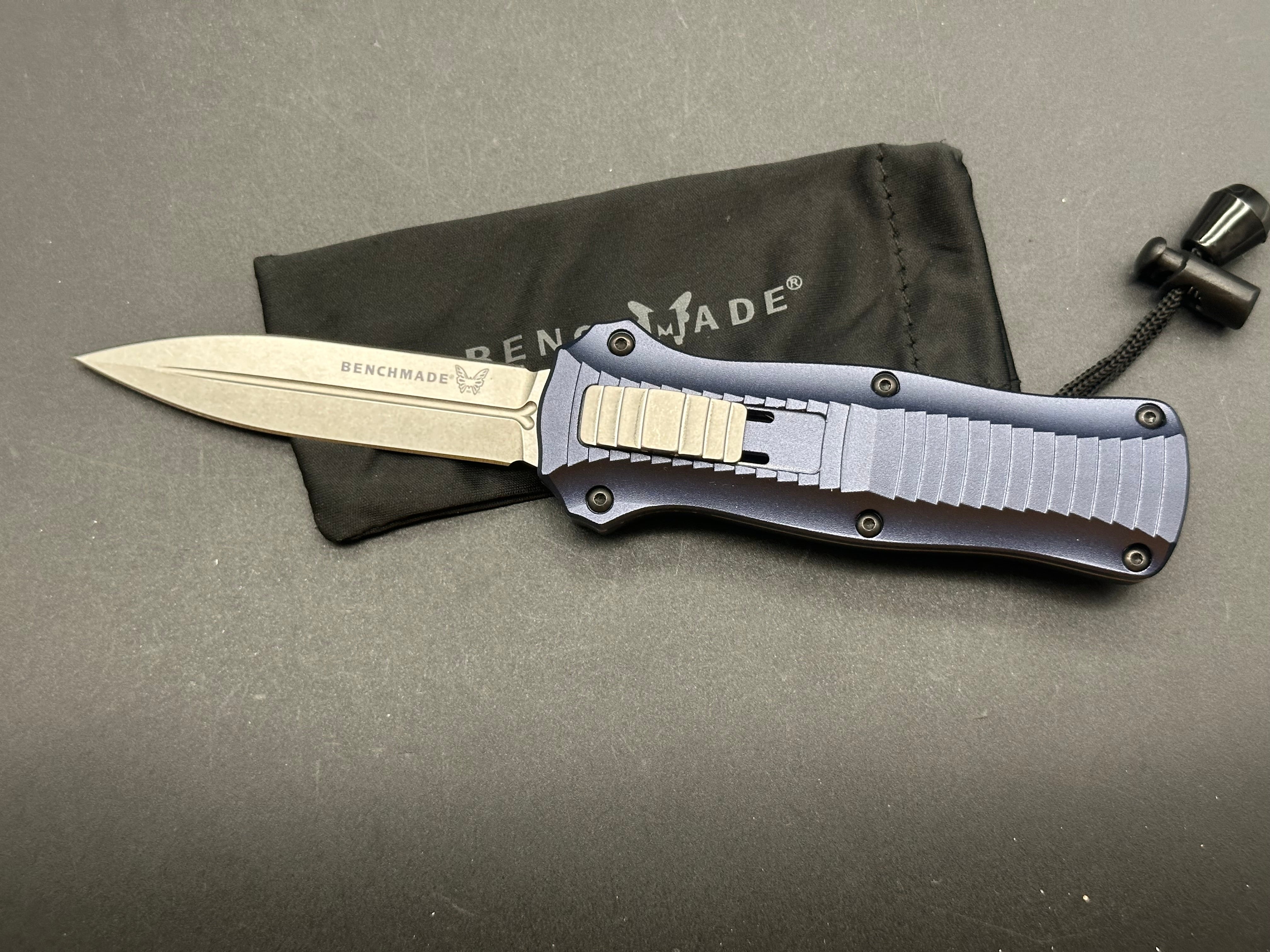 Benchmade Limited Edition Mini Infidel OTF Knife Crater Blue (3.1" SW S30V)