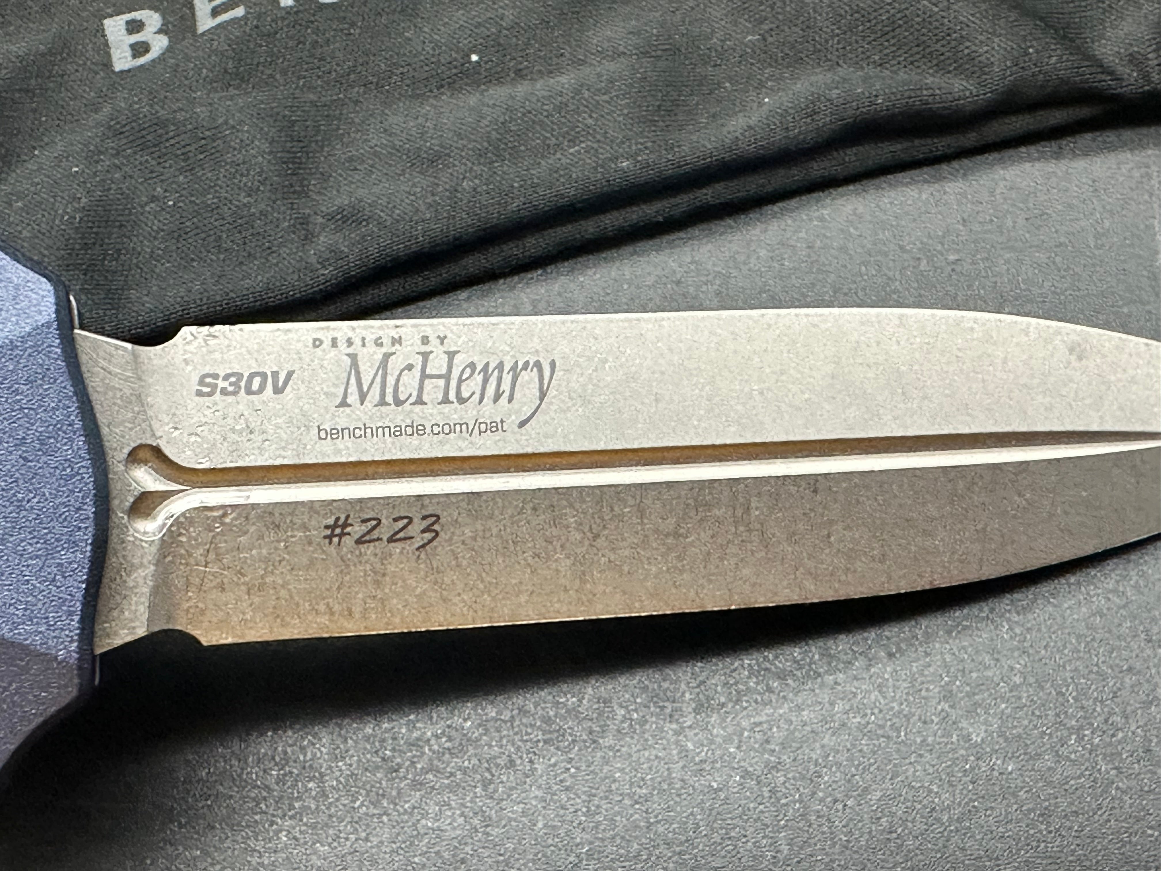 Benchmade Limited Edition Mini Infidel OTF Knife Crater Blue (3.1" SW S30V)