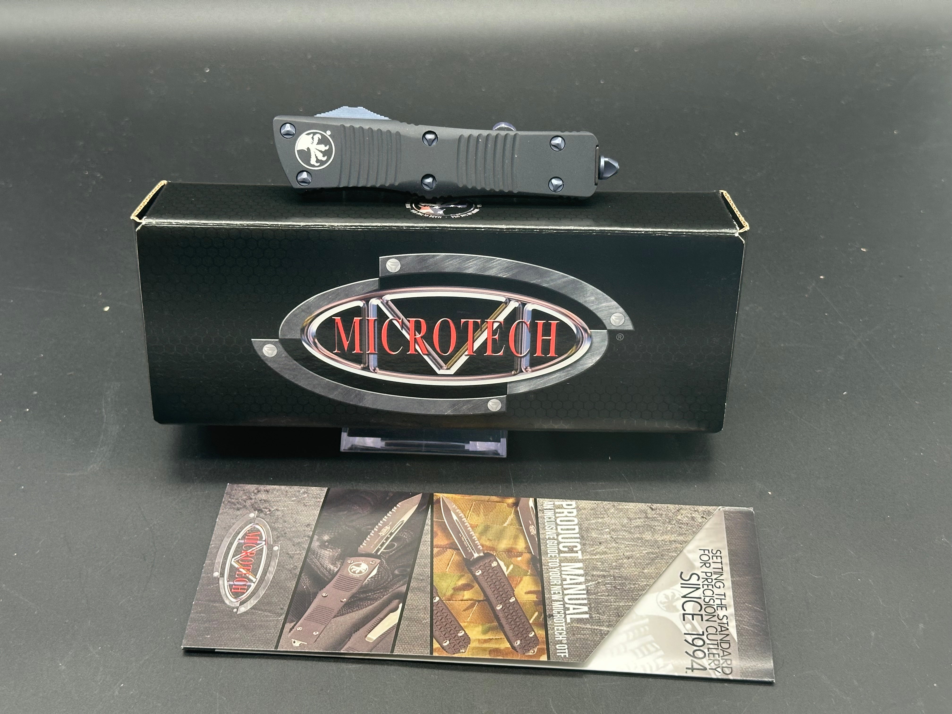 Microtech Signature Series Troodon in Drop Point Damascus