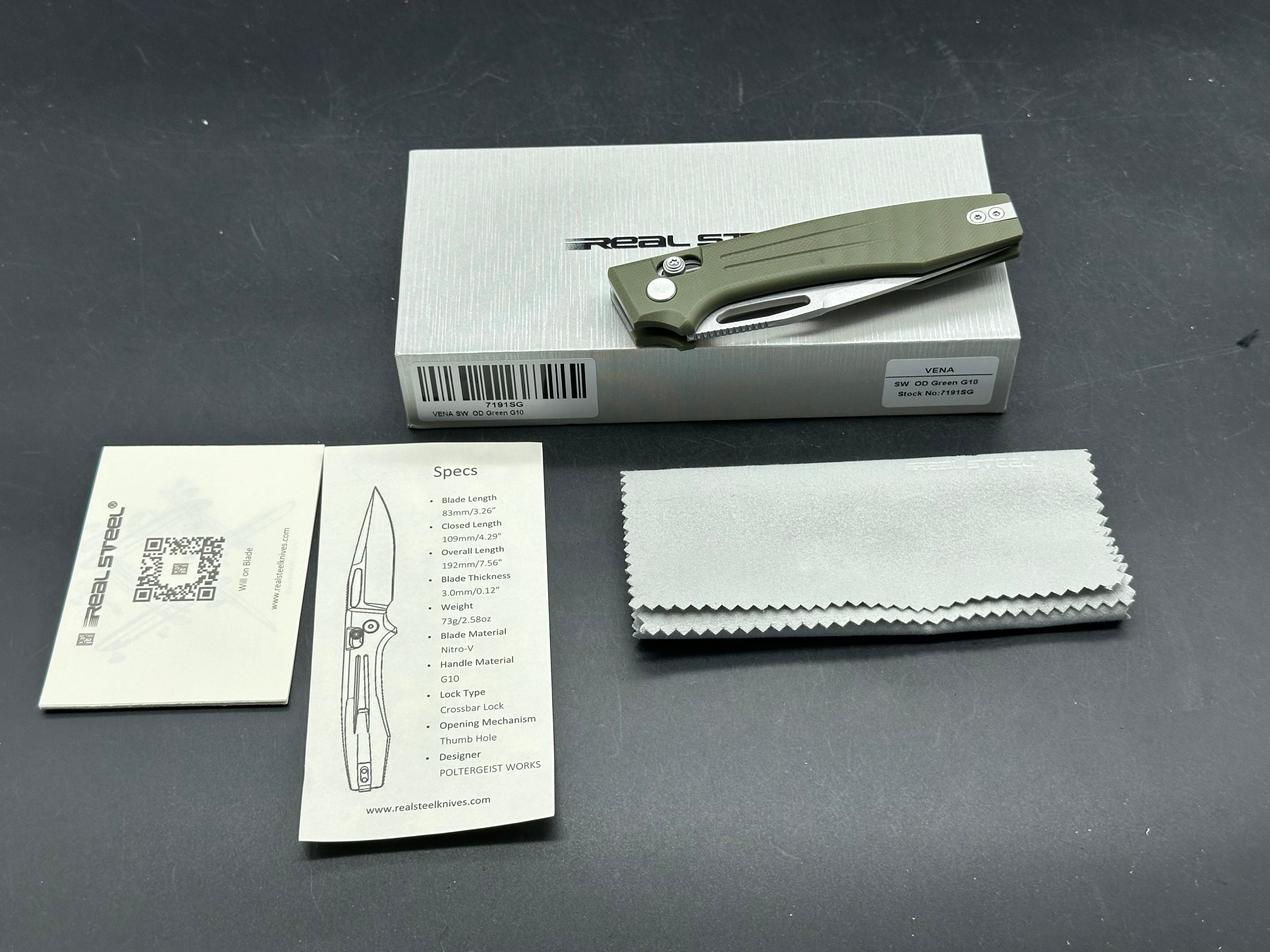 Real Steel VENA | One-piece Handle | Crossbar Lock Nitro V